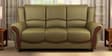 Blos Leatherette  3 Seater Sofa in Green Colour
