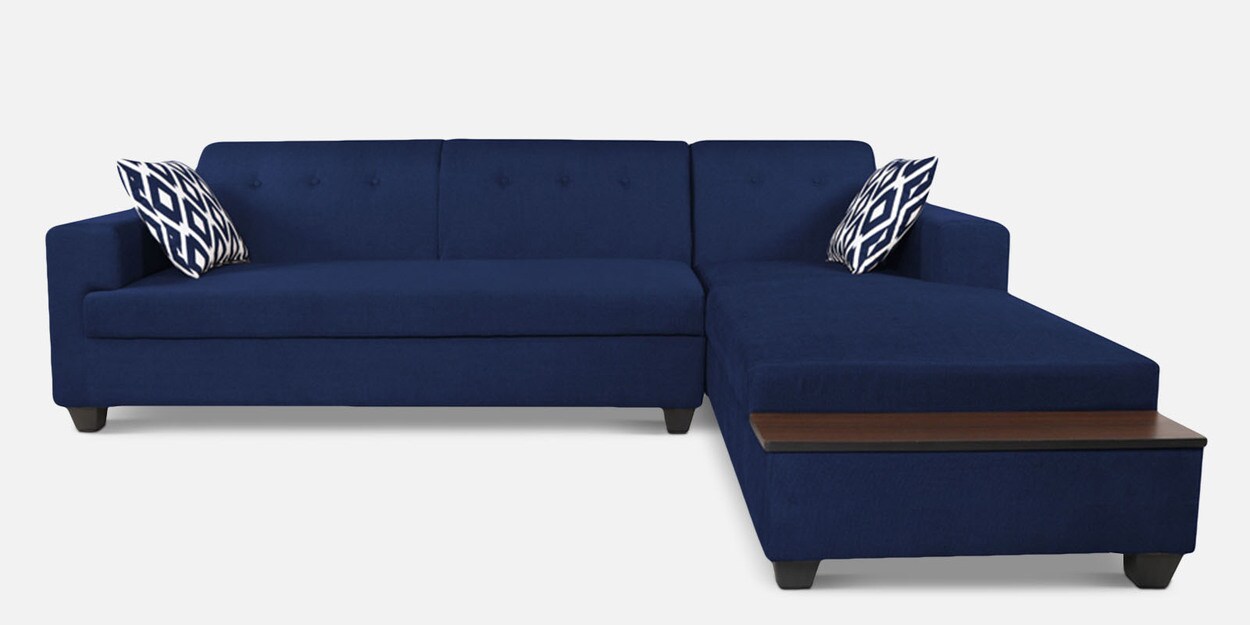 Buy Blazer Fabric LHS Sectional Sofa in Blue Colour at 29 OFF by Adorn India Pepperfry