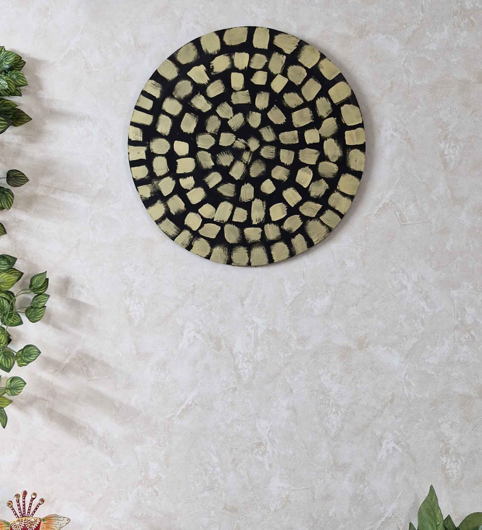 Black & Gold 15 Inch Wall Art with Mosaic design