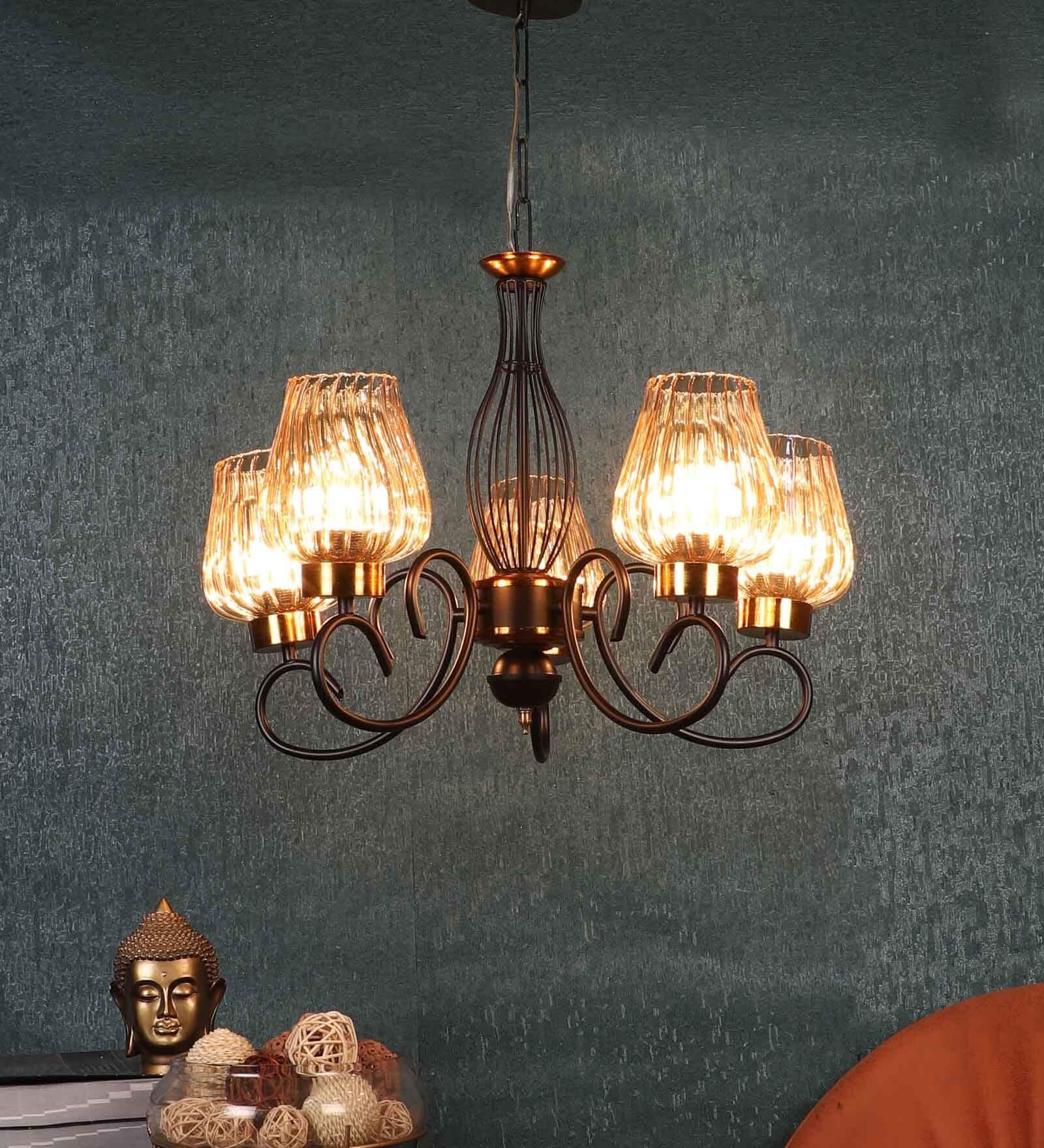 Black & Gold Iron Chandelier