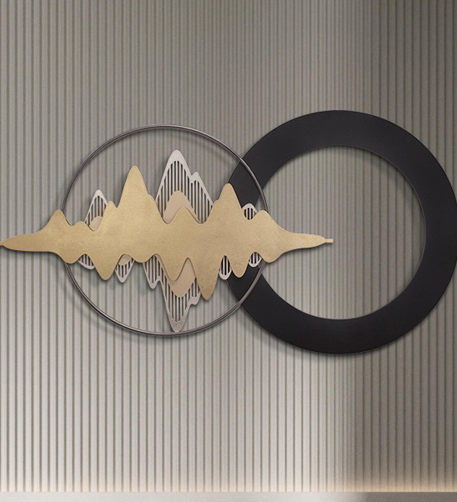 Black & Gold Metal Metal Wall Art