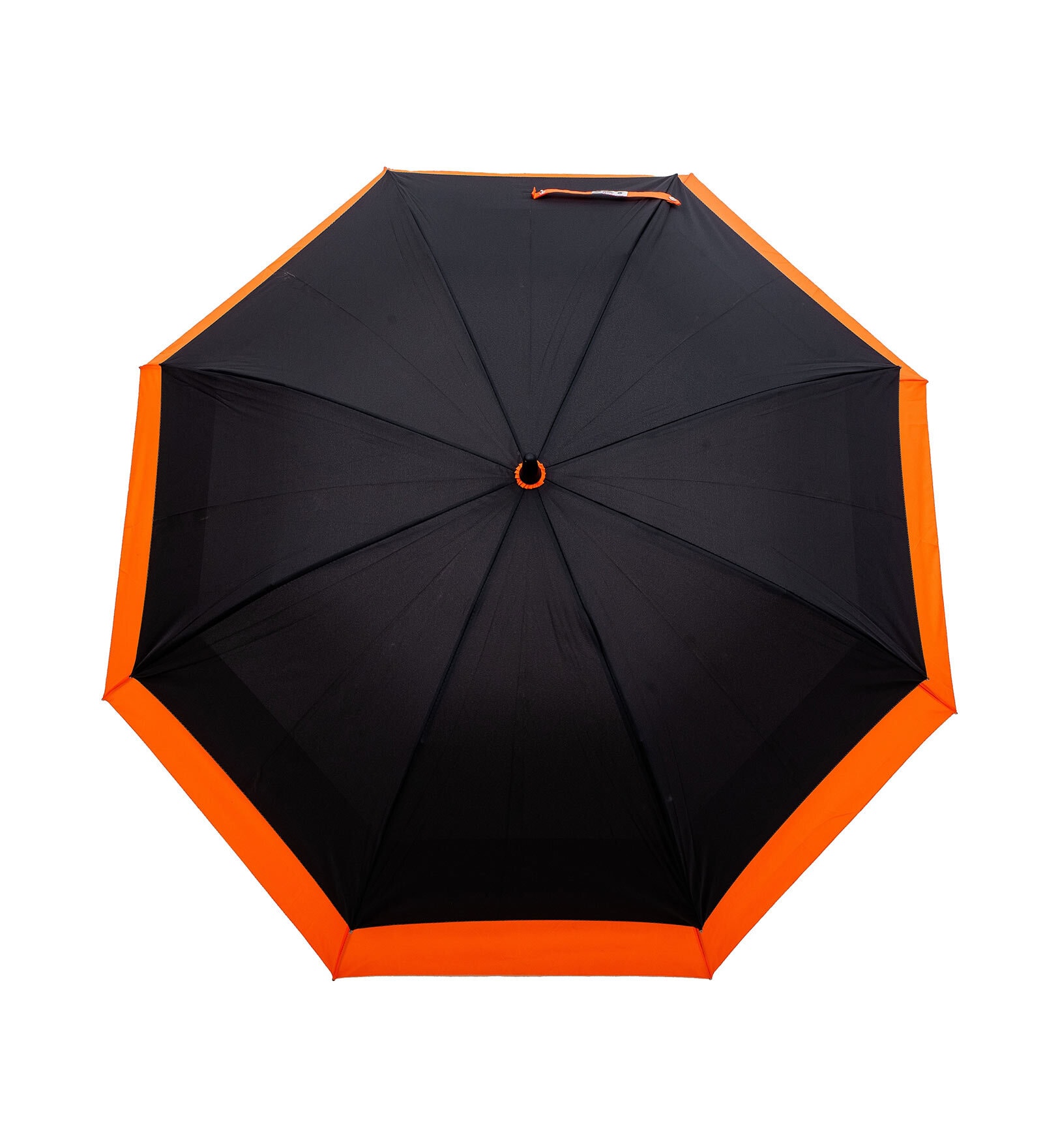 Black & Orange Layered Pongee UV Protective Umbrella
