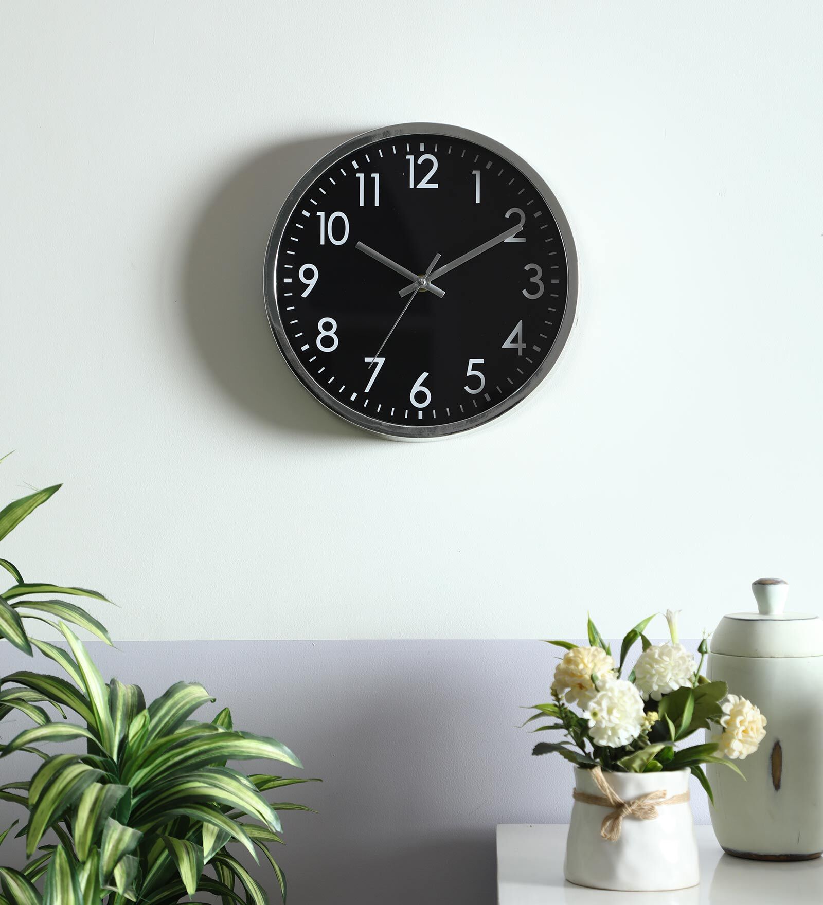 Buy Black & Silver Plastic Analog Wall Clock at 42% OFF by am2pm ...