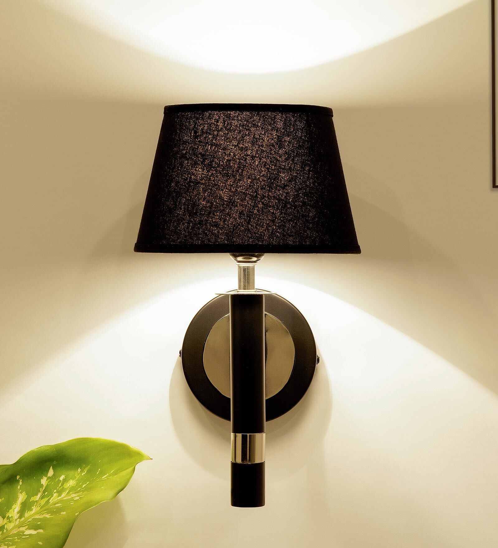 Verde Black and Silver Metal Wall Sconces