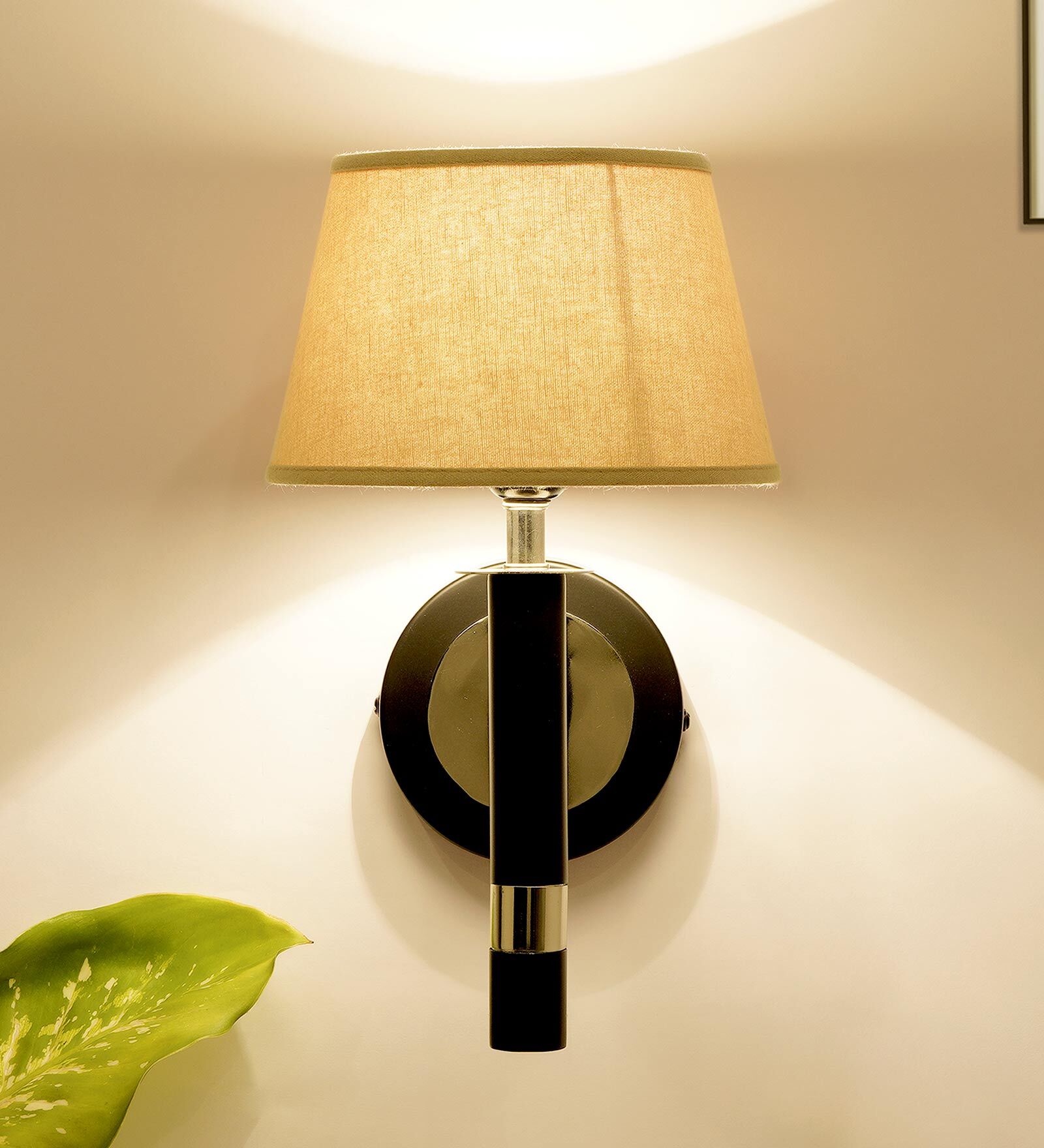 Buy Roma Metal Wall Mounted Uplight Sconce (Black & Gold) at 32 OFF by
