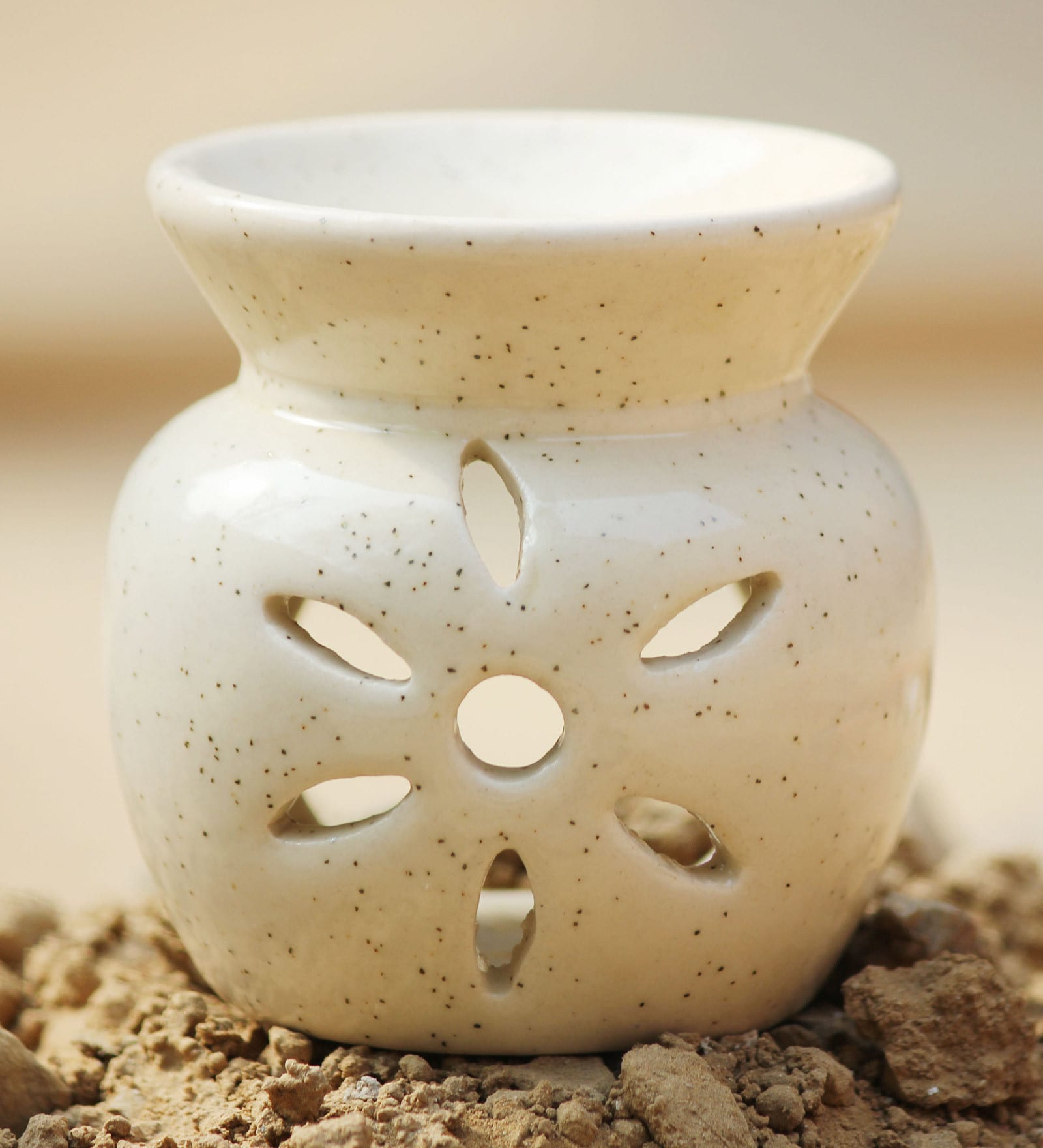Black & White Ceramic Black Dots On White Diffusers