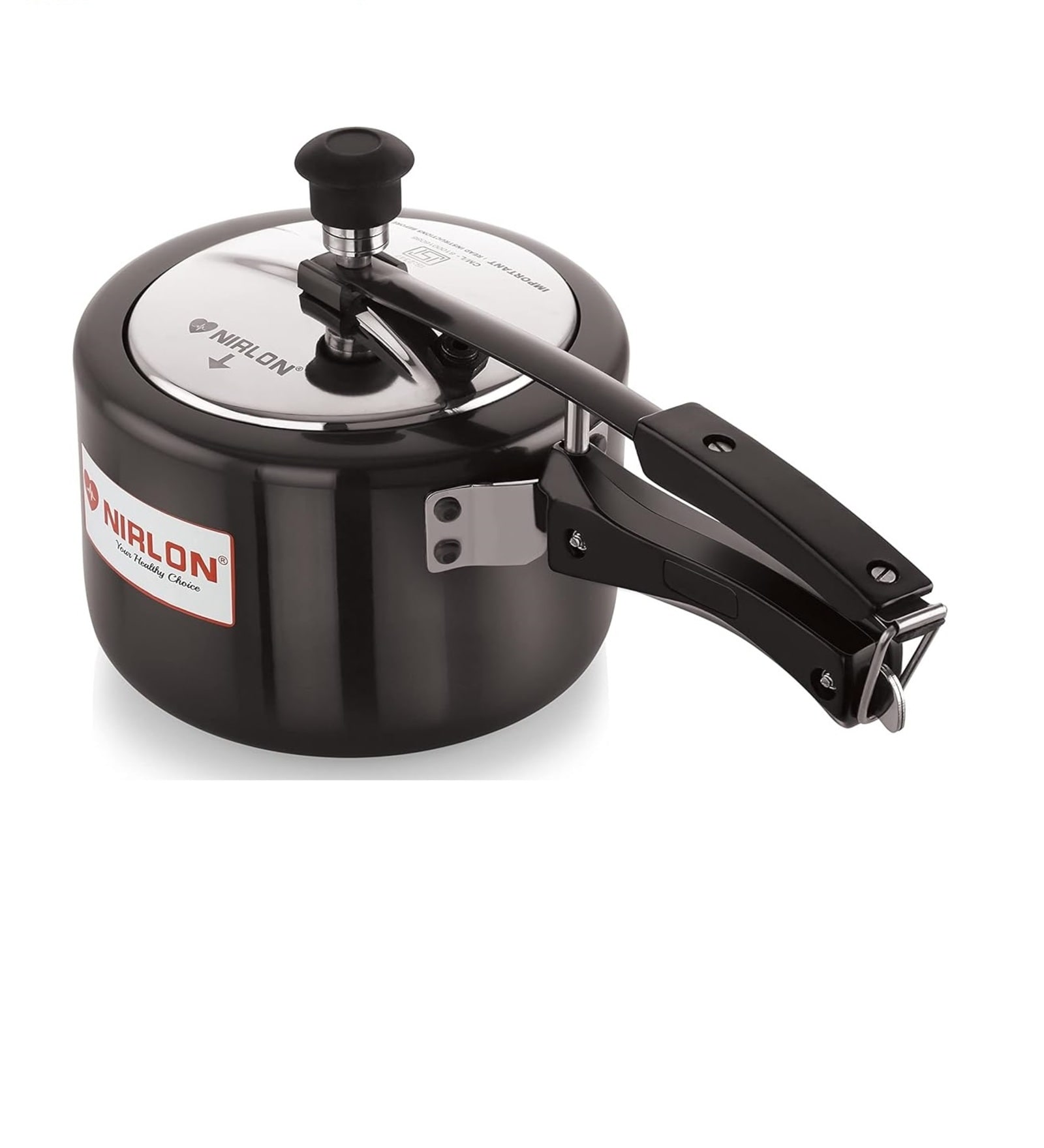 Black 3 Ltrs Induction & Gas Compatible Hard Anodised Inner Lid Aluminium Pressure Cooker Black 3 Ltrs Induction & Gas Compatible Hard Anodised Inner Lid Aluminium Pressure Cooker