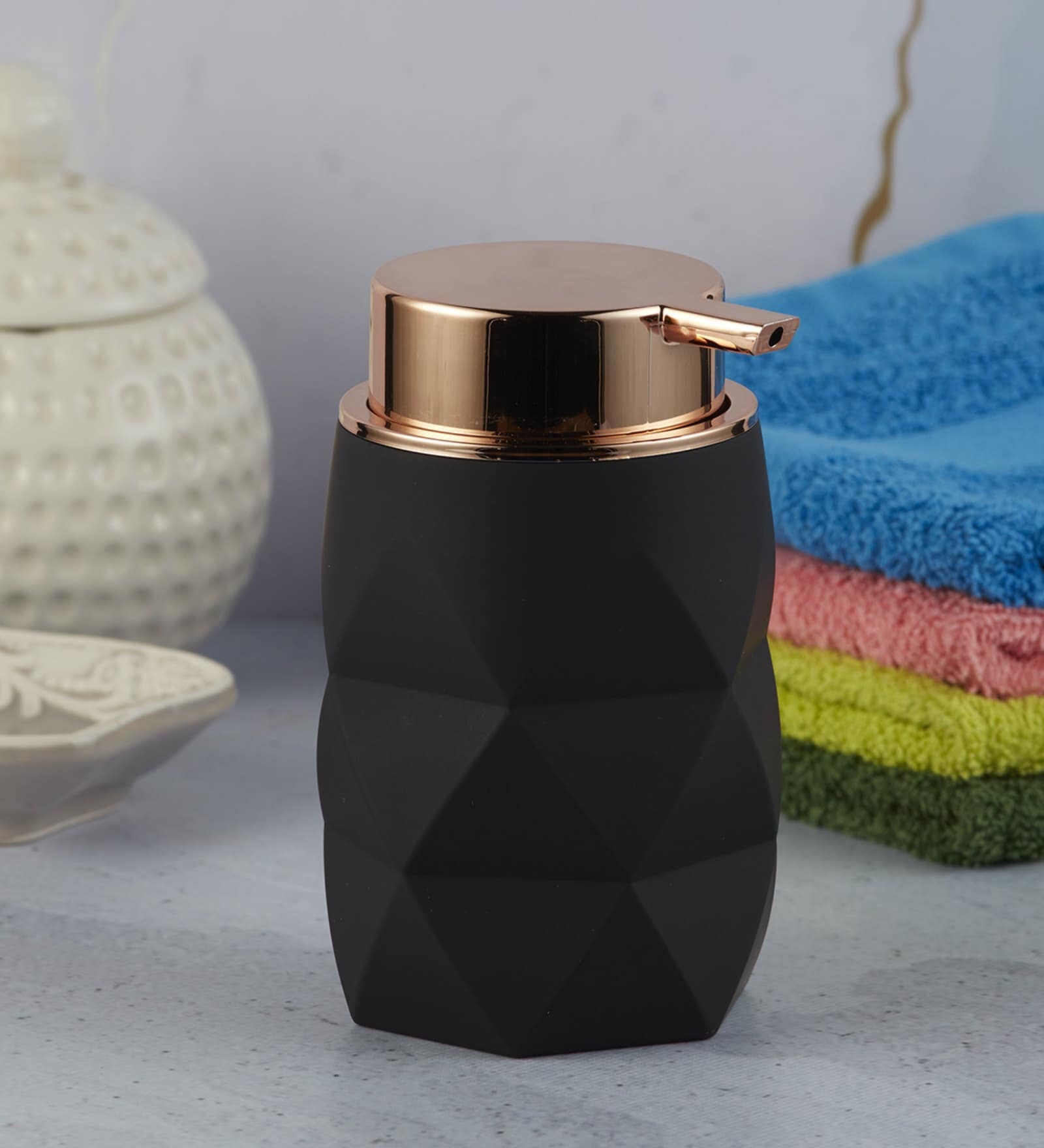 Black 300 ml Acrylic Liquid Soap Dispenser 