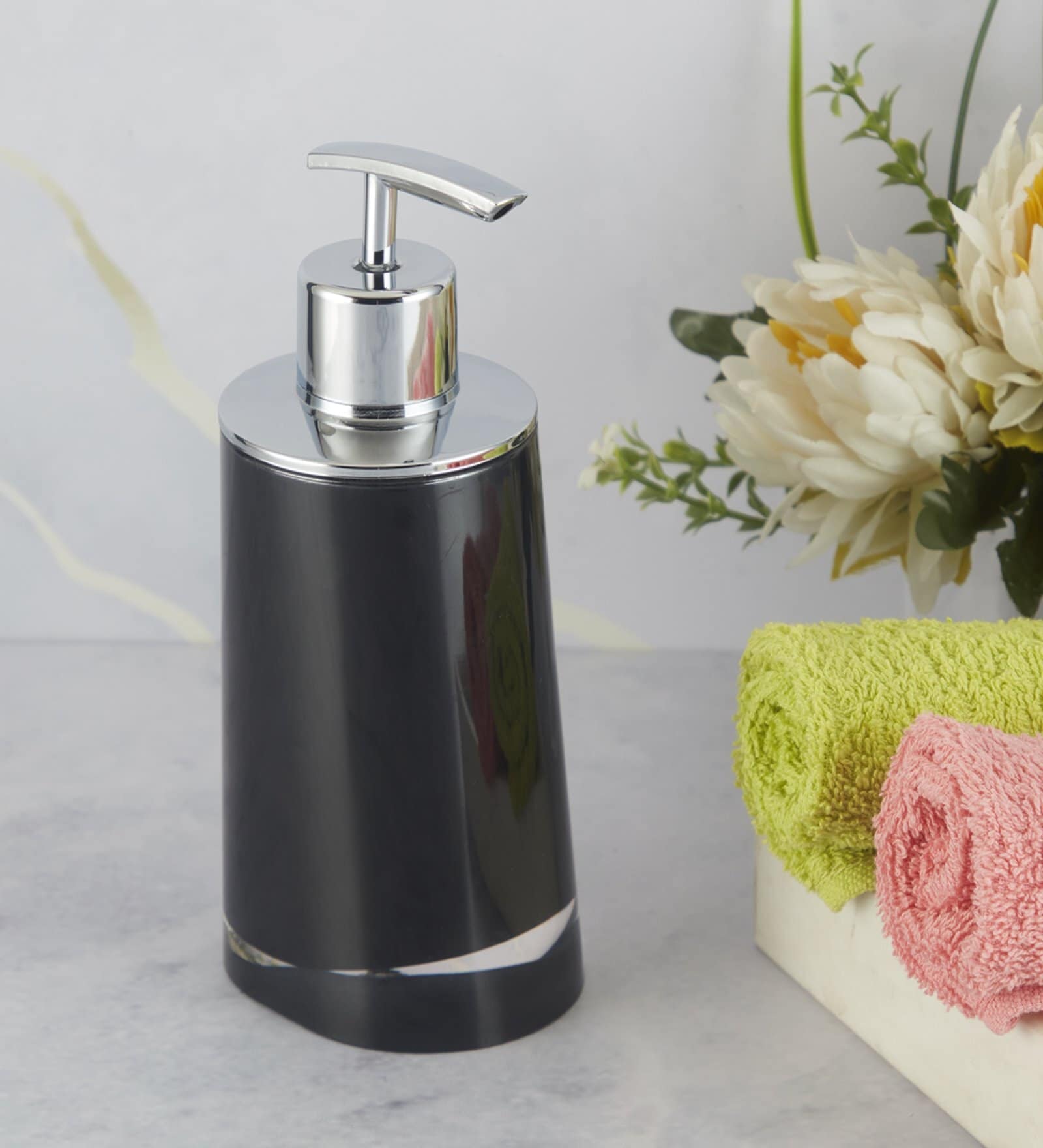 Black 300 ml Acrylic Liquid Soap Dispenser 