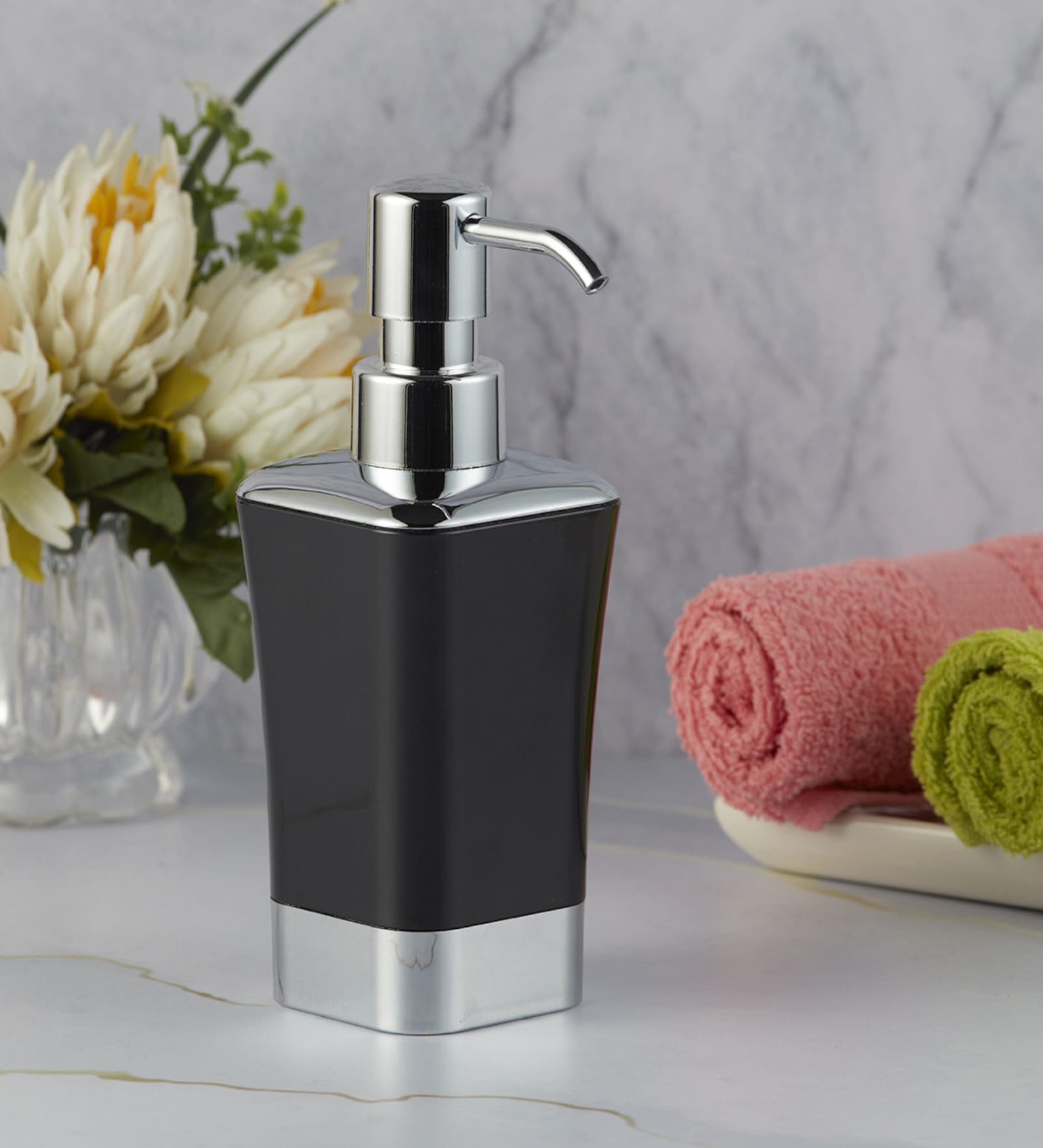 Black 300 ml Acrylic Liquid Soap Dispenser 