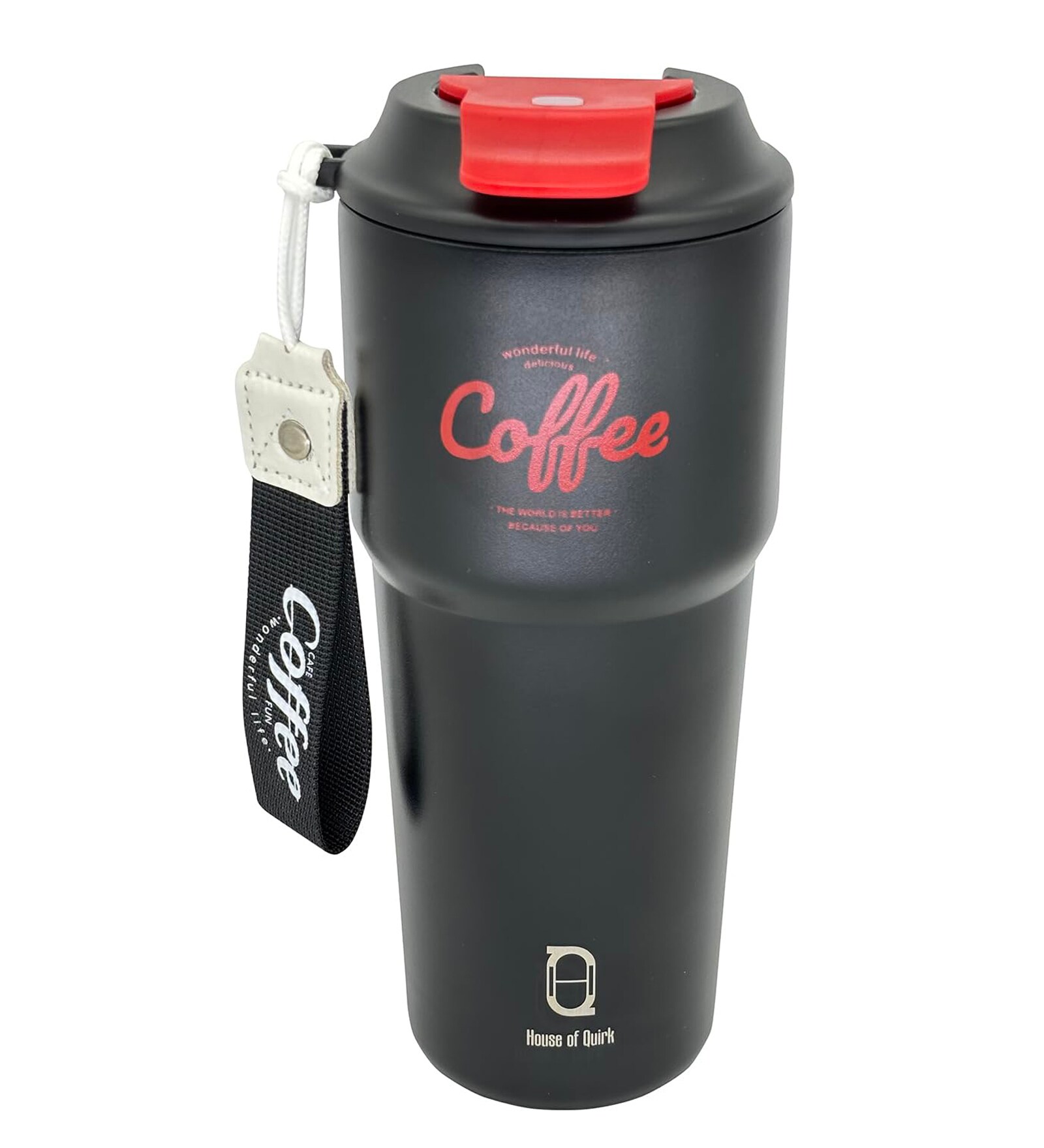 Buy Black 620ml Stainless Steel Double Vacuum Insulated Leak Proof Coffee Tumbler with Lid at 17