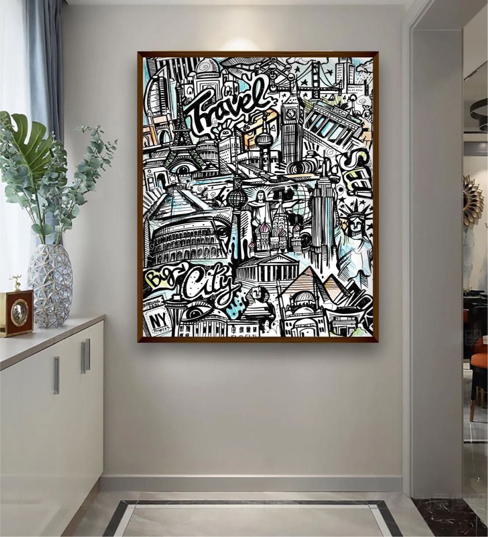 Blessed Gallery Black Canvas Framed Art Print