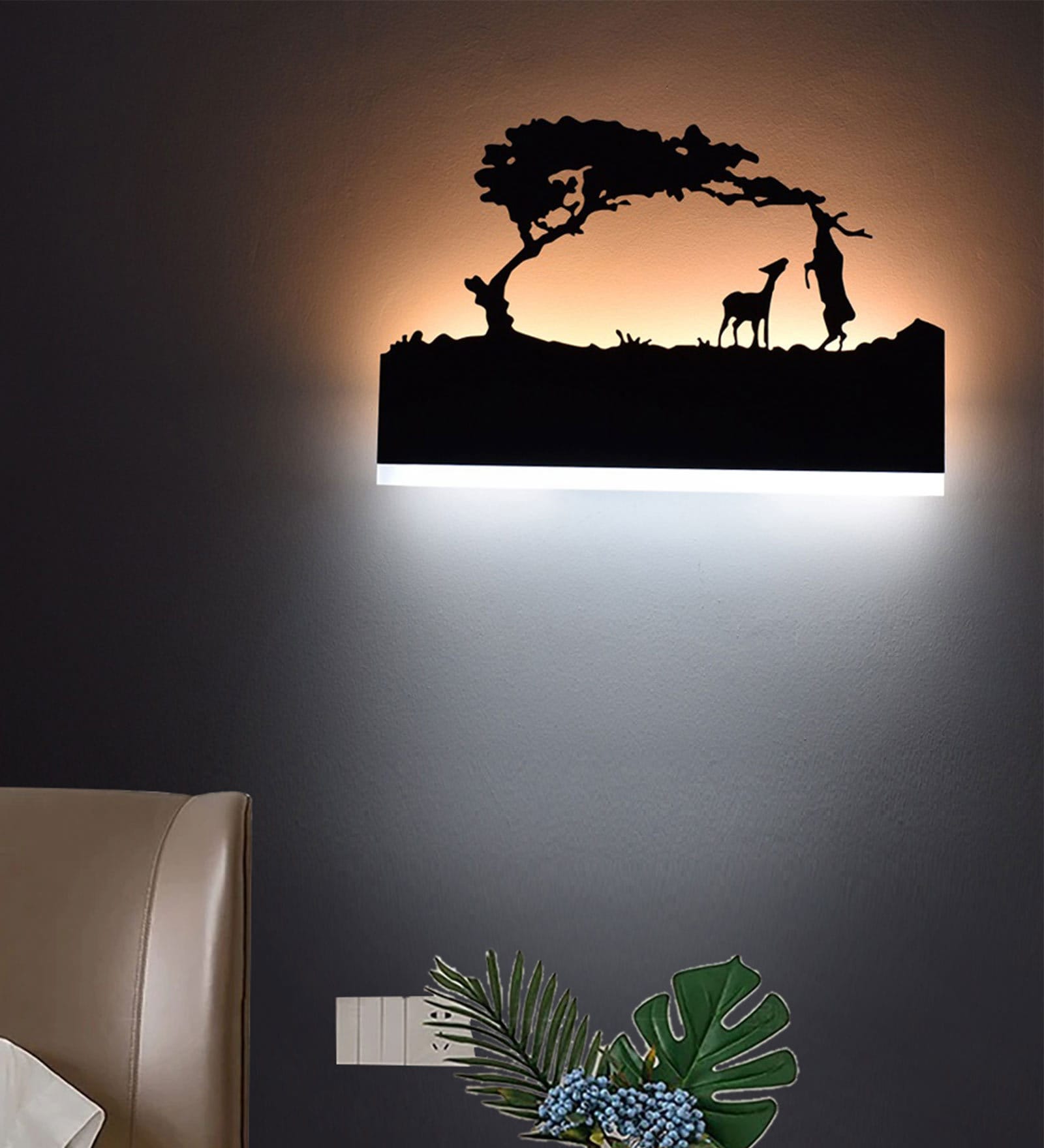 Joy Acrylic Novelty Wall Light (Black)