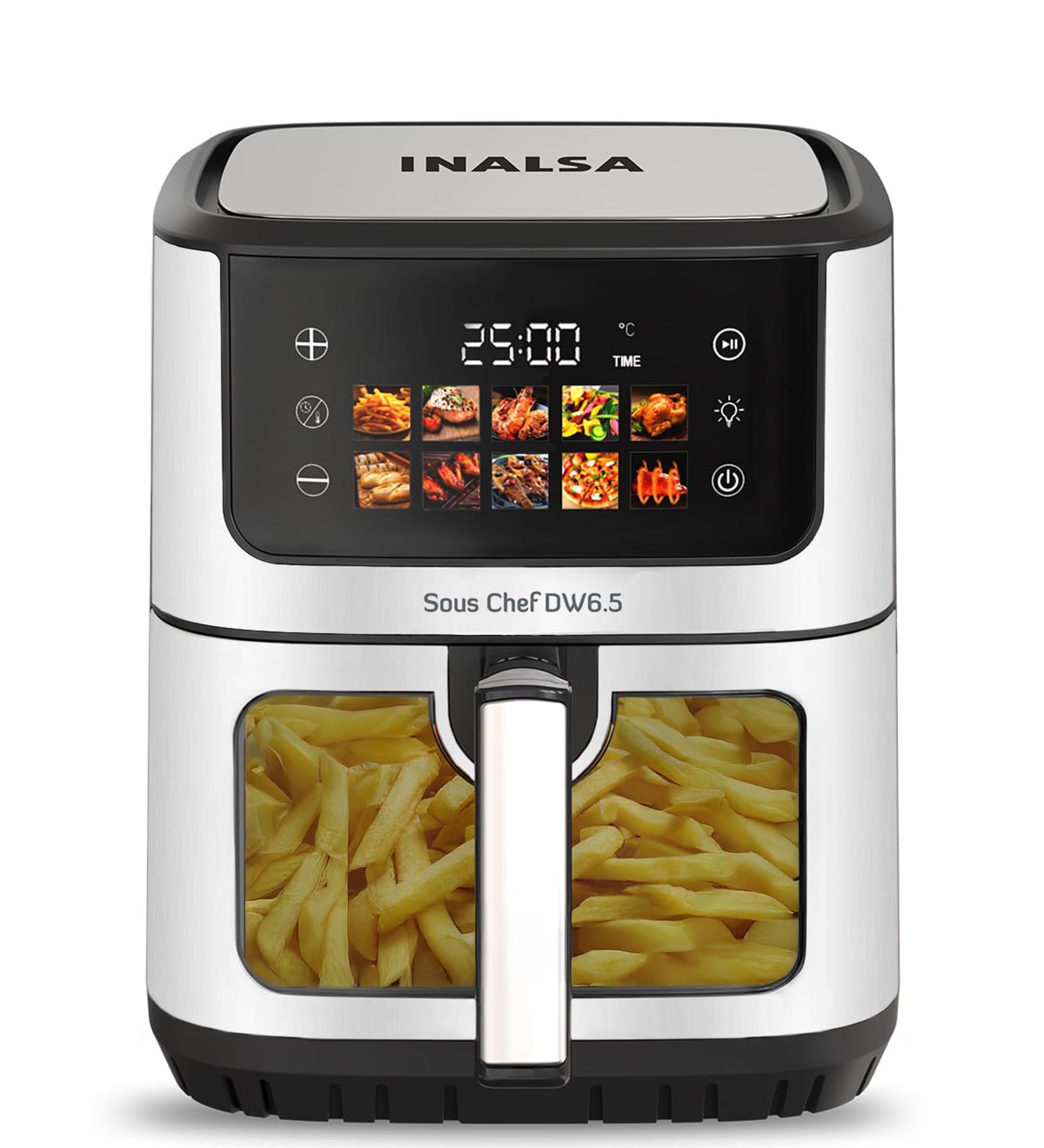 Black Air Fryer with Cooking Pan & Food Separator