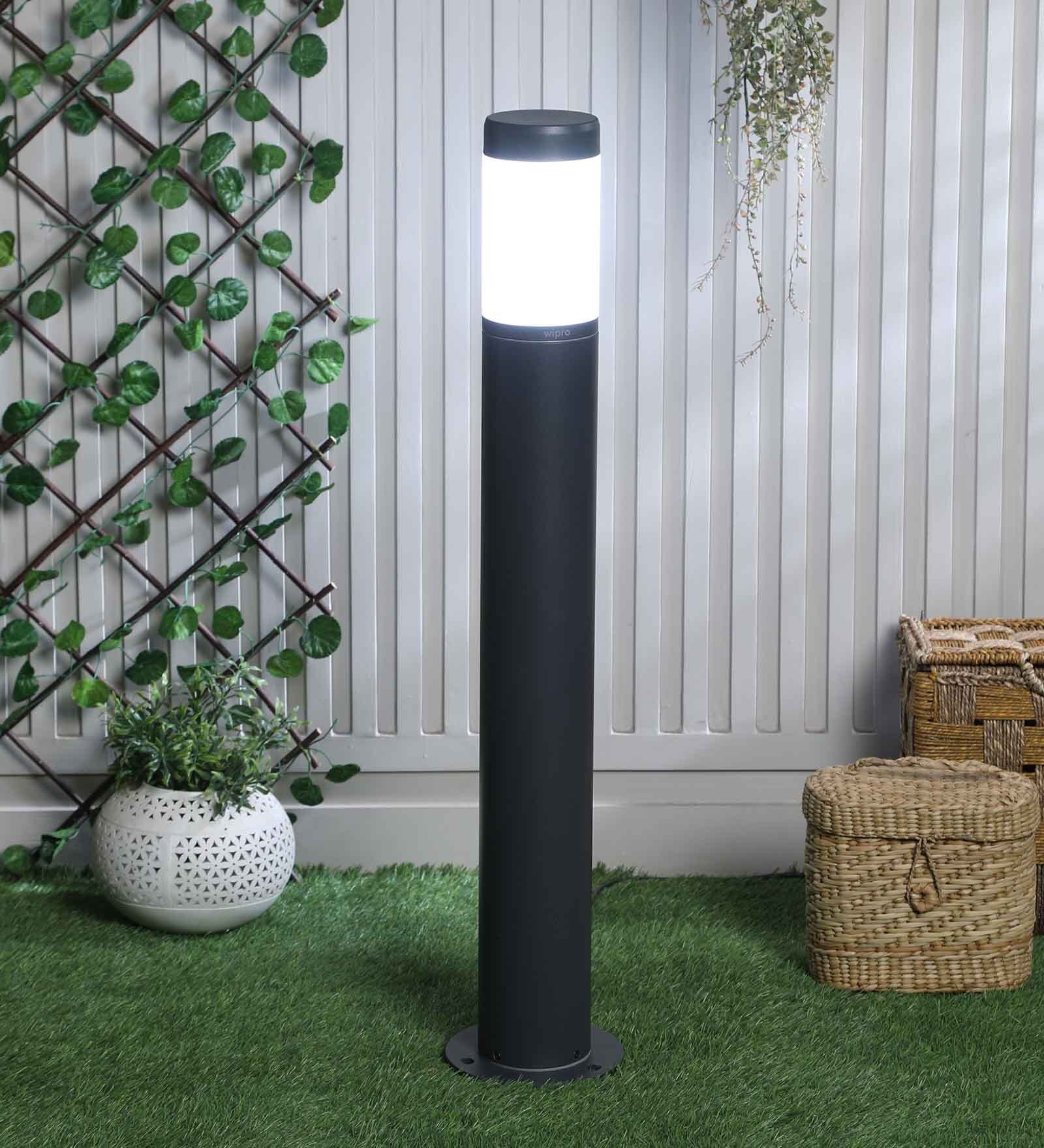 Wipro Fantasy 11 Watt Black Standard LED Bollard (Cool Daylight, Pack of 1)