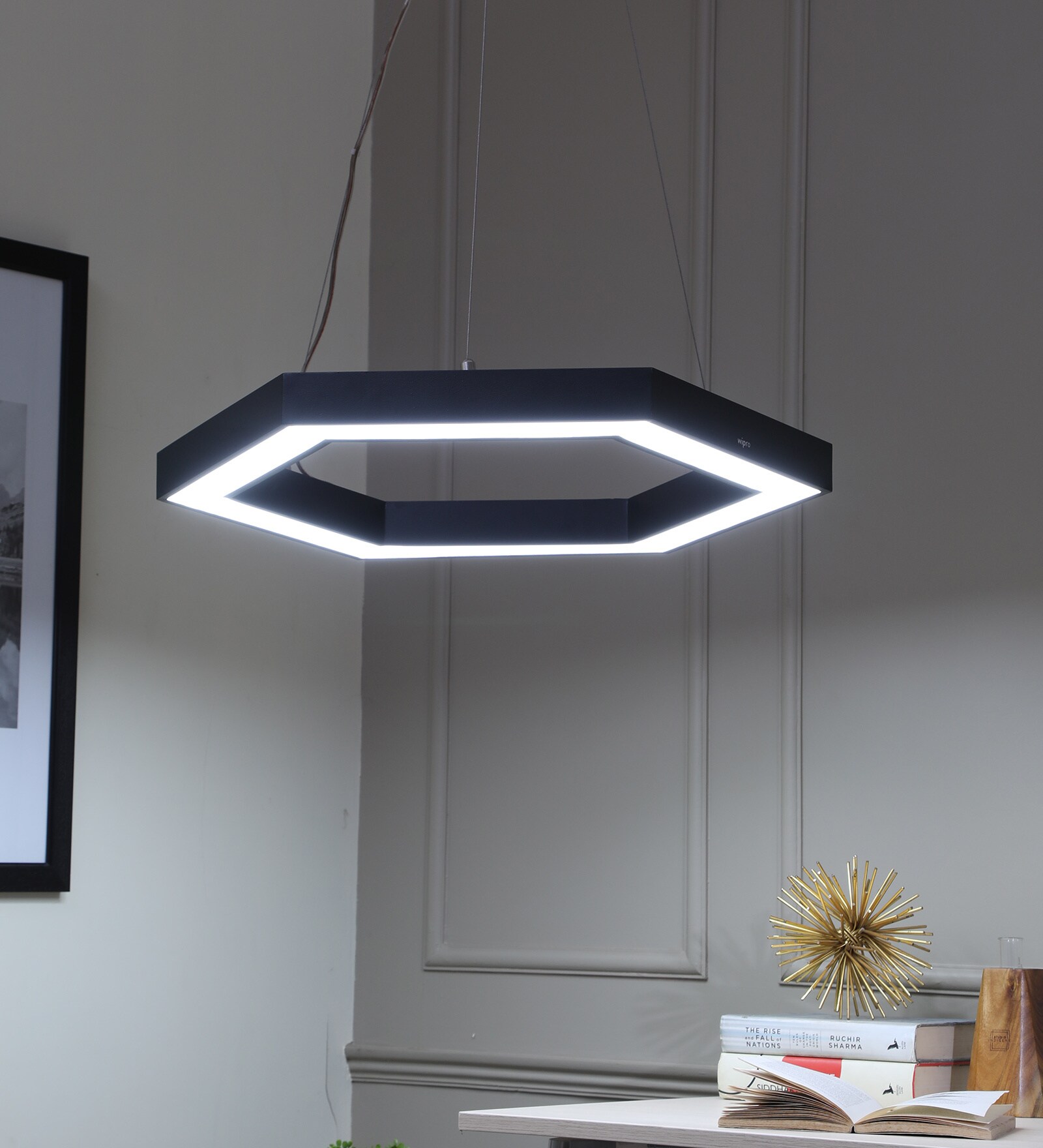 Adalberto Black Aluminium LED Ceiling Lights