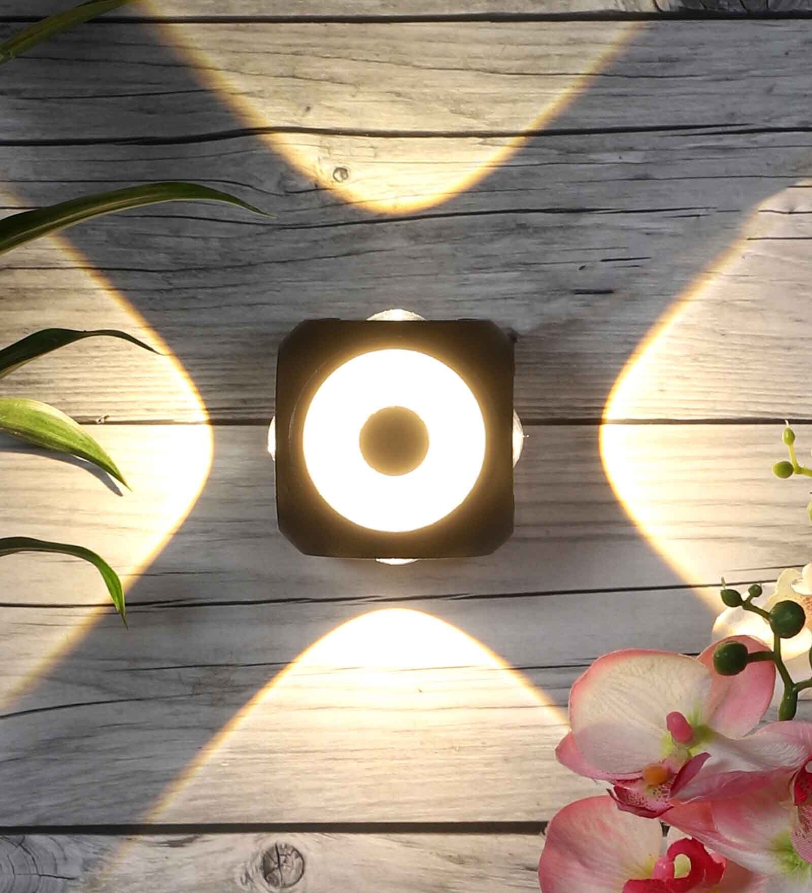 Black Aluminium 12 Watt LED Outdoor Wall Light