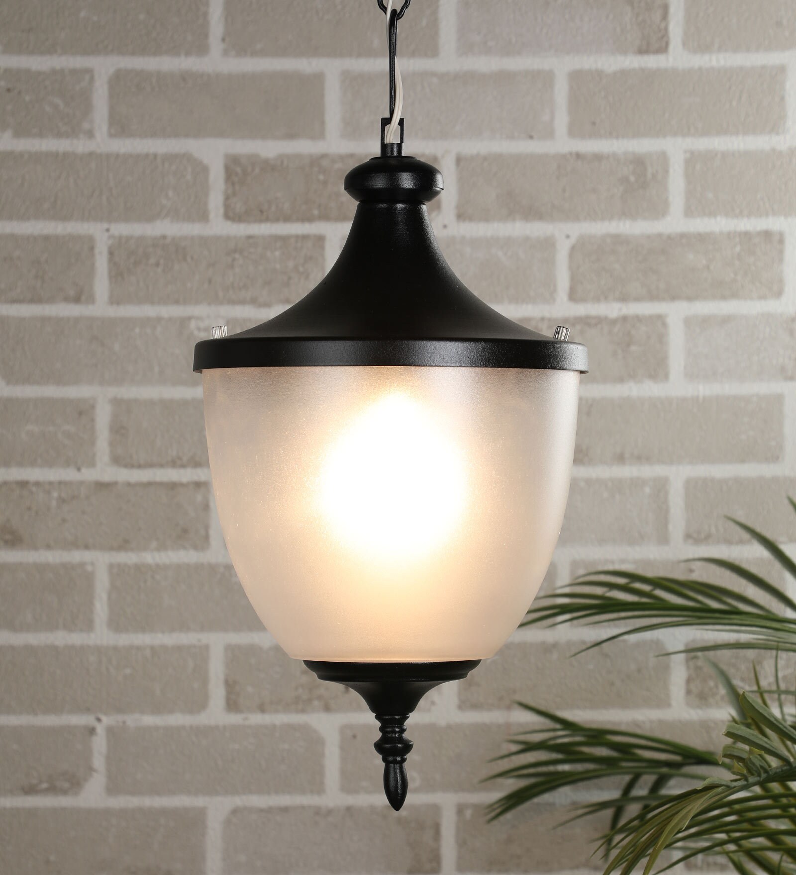 Kryla Black Metal Outdoor Hanging Light