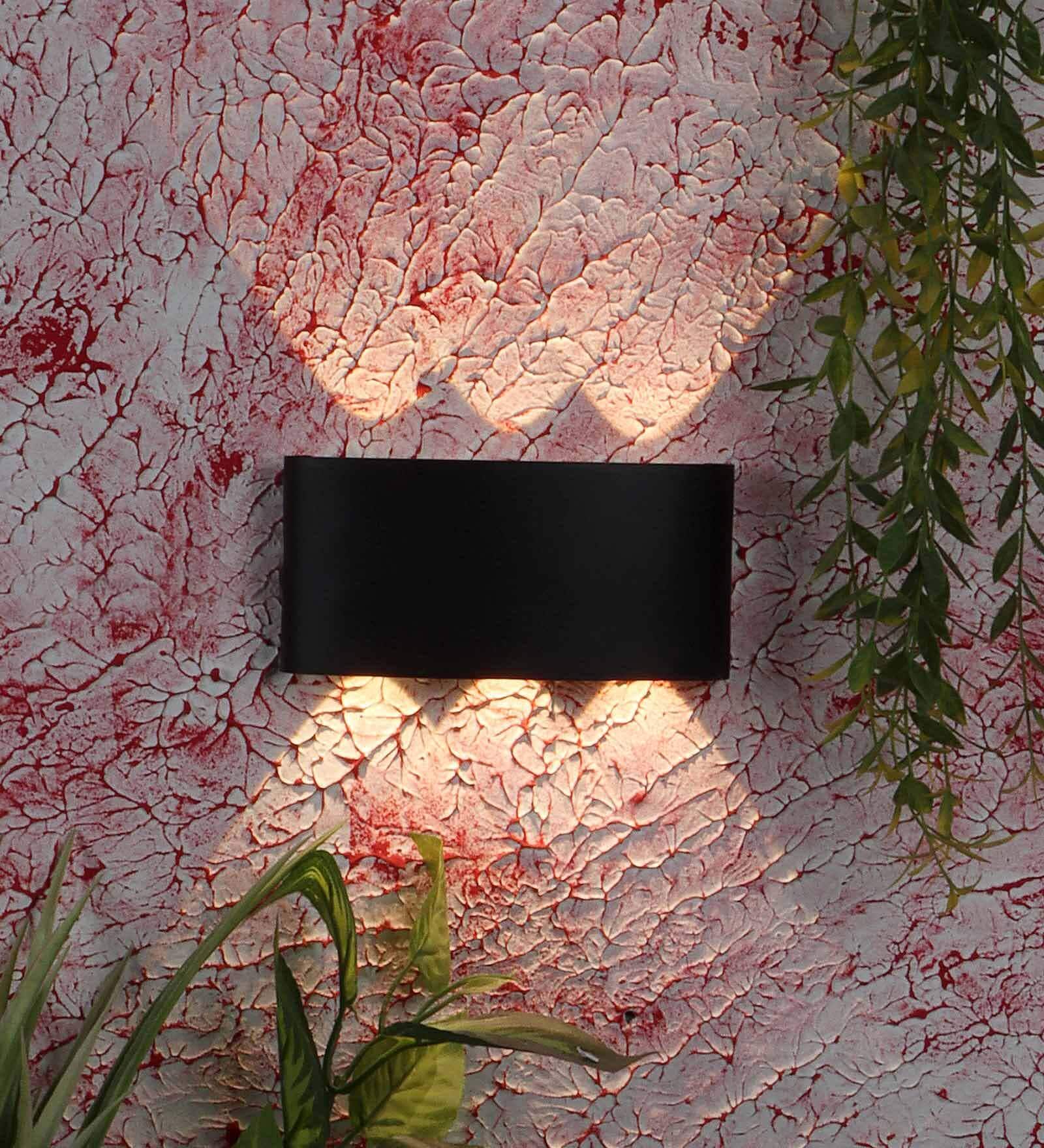 Serenity Black Aluminium Flush Mount Wall Light