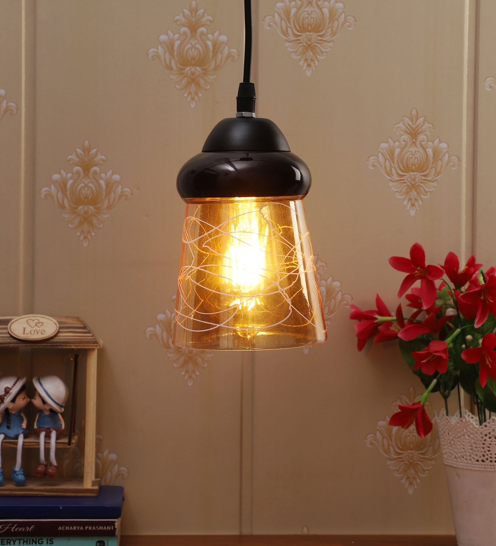 Calathus Black and Gold Metal Hanging Light