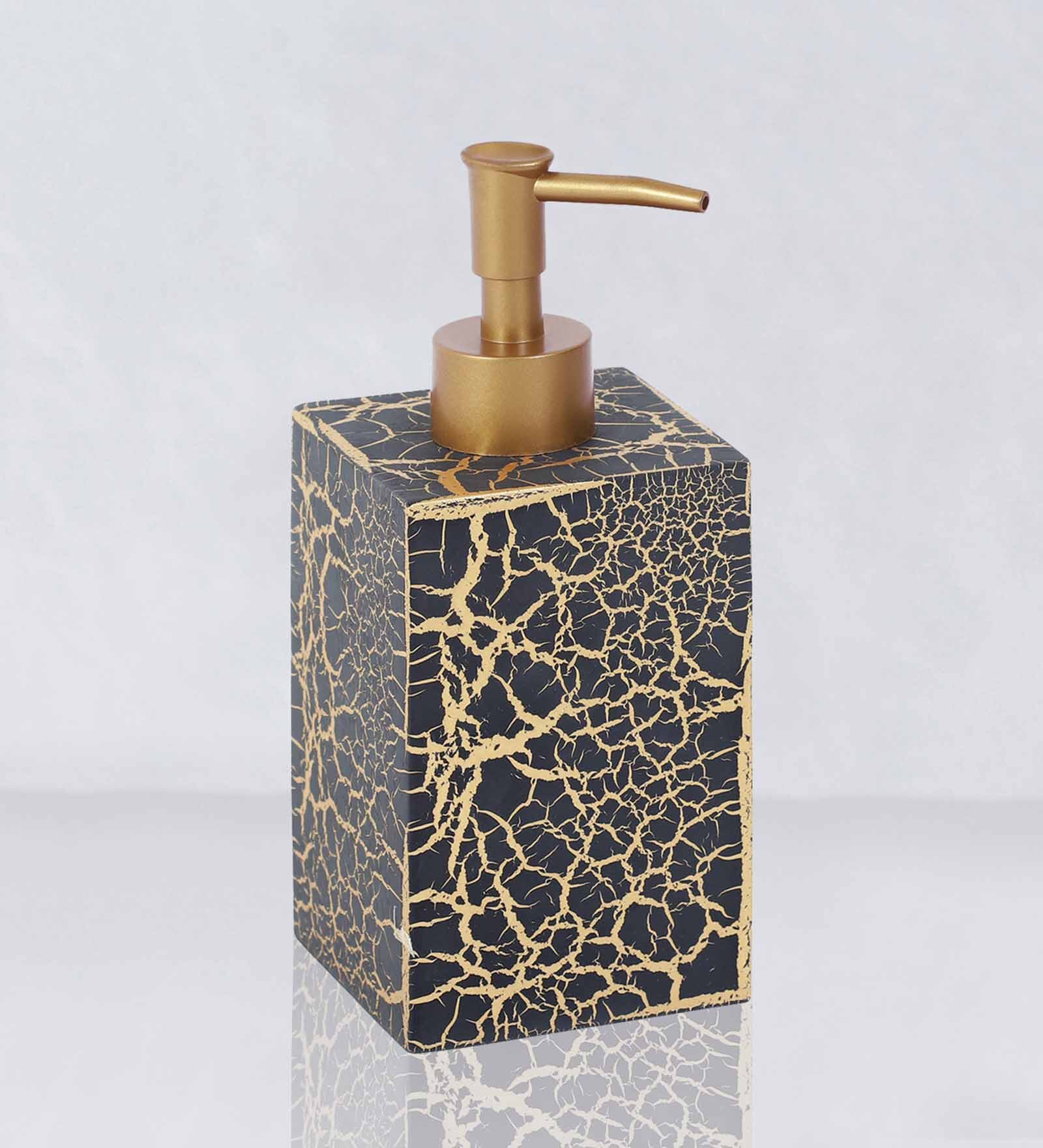 Buy Black And Gold Polyresin Soap Dispenser (260 Ml) at 100% OFF by ...