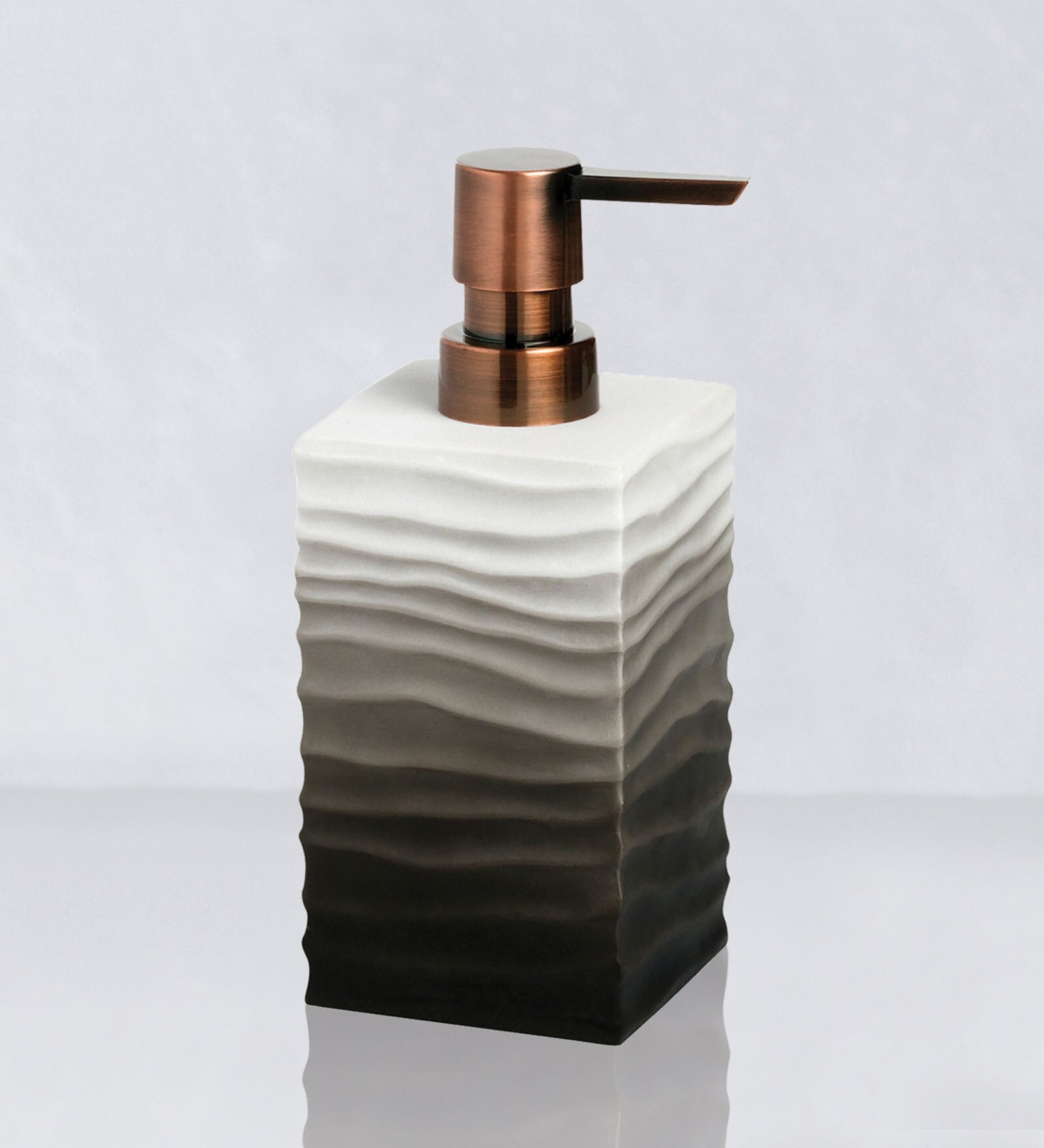 Black And White Polyresin Soap Dispenser (360 Ml)