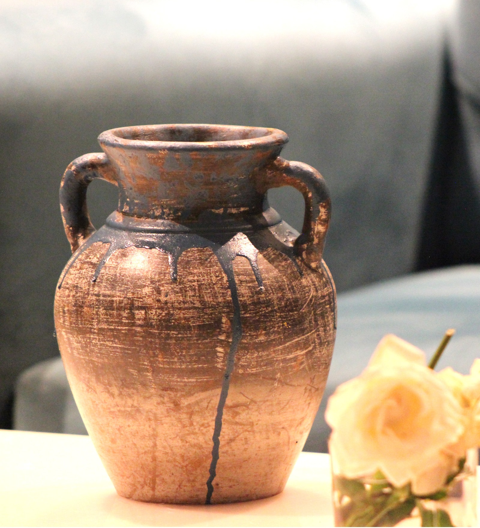 Black Antique Flower Vase