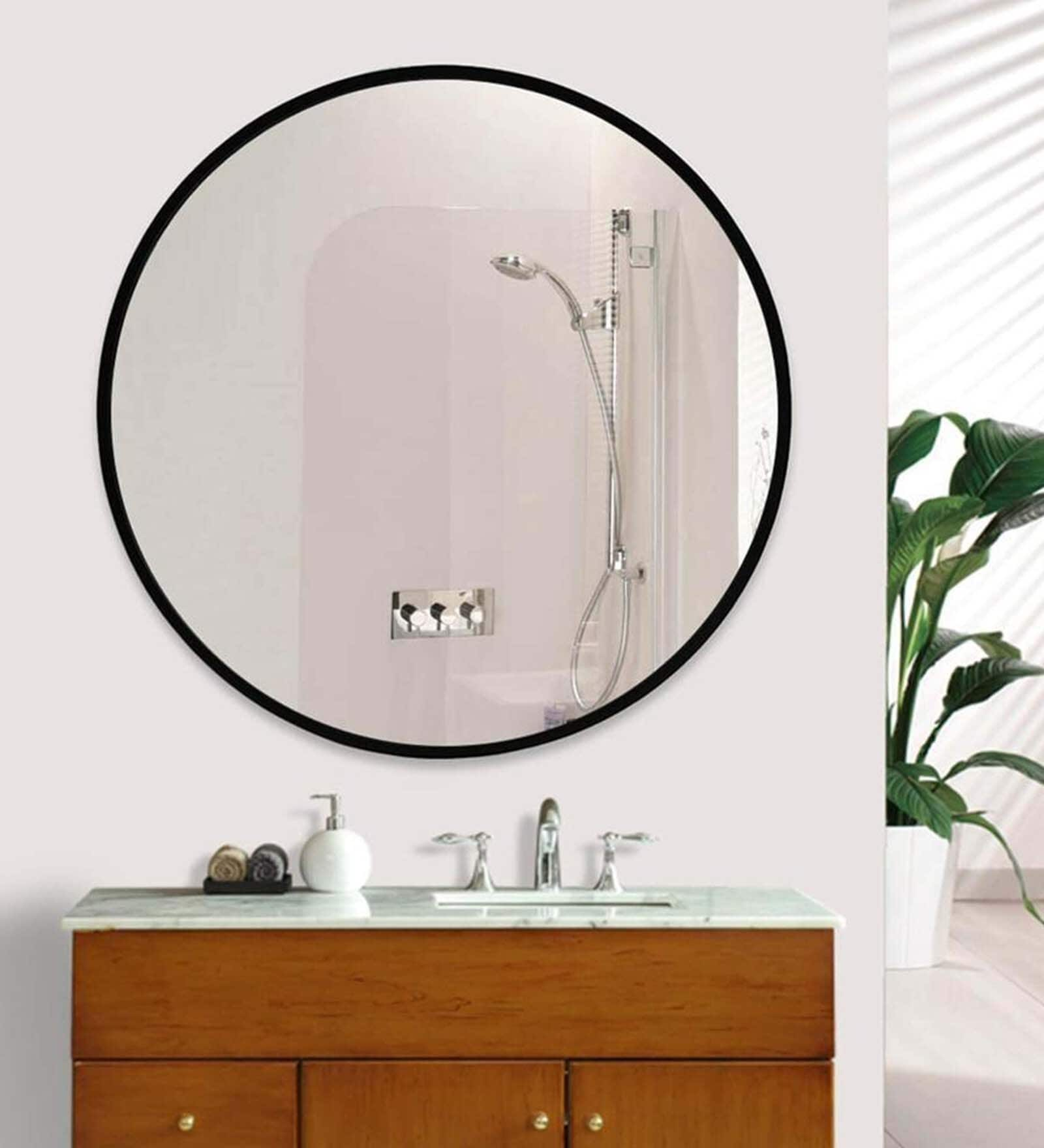 Buy Black Beauty Round Wall Mirror at 23% OFF by CasaGold | Pepperfry