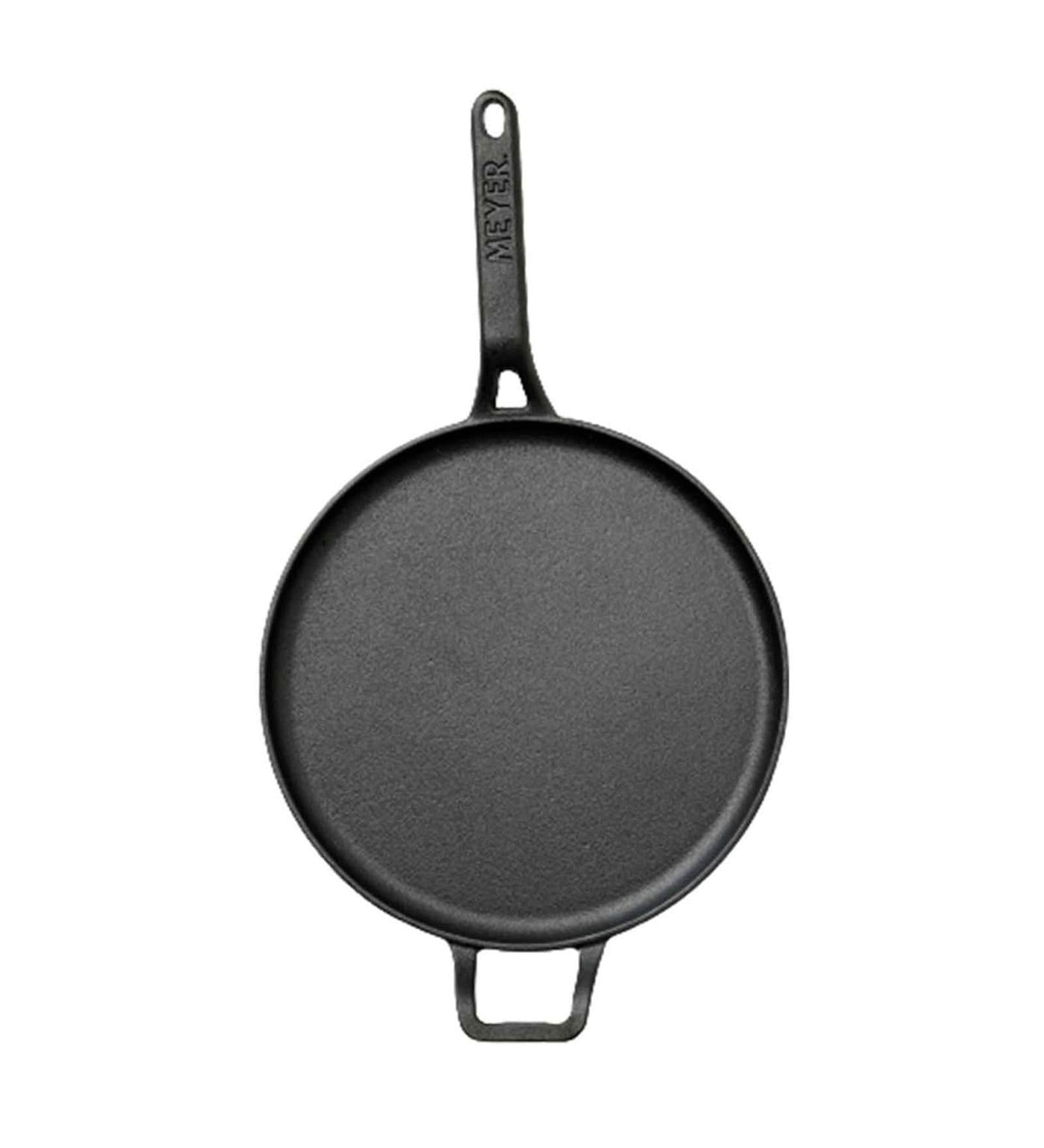 Pre Seasoned 9.4 Inch Black Cast Iron Dosa Tawa