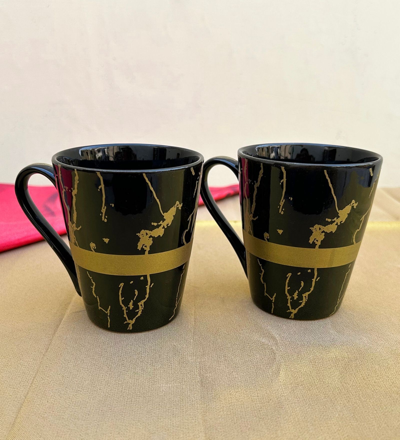 Black Ceramic  Tea Cups