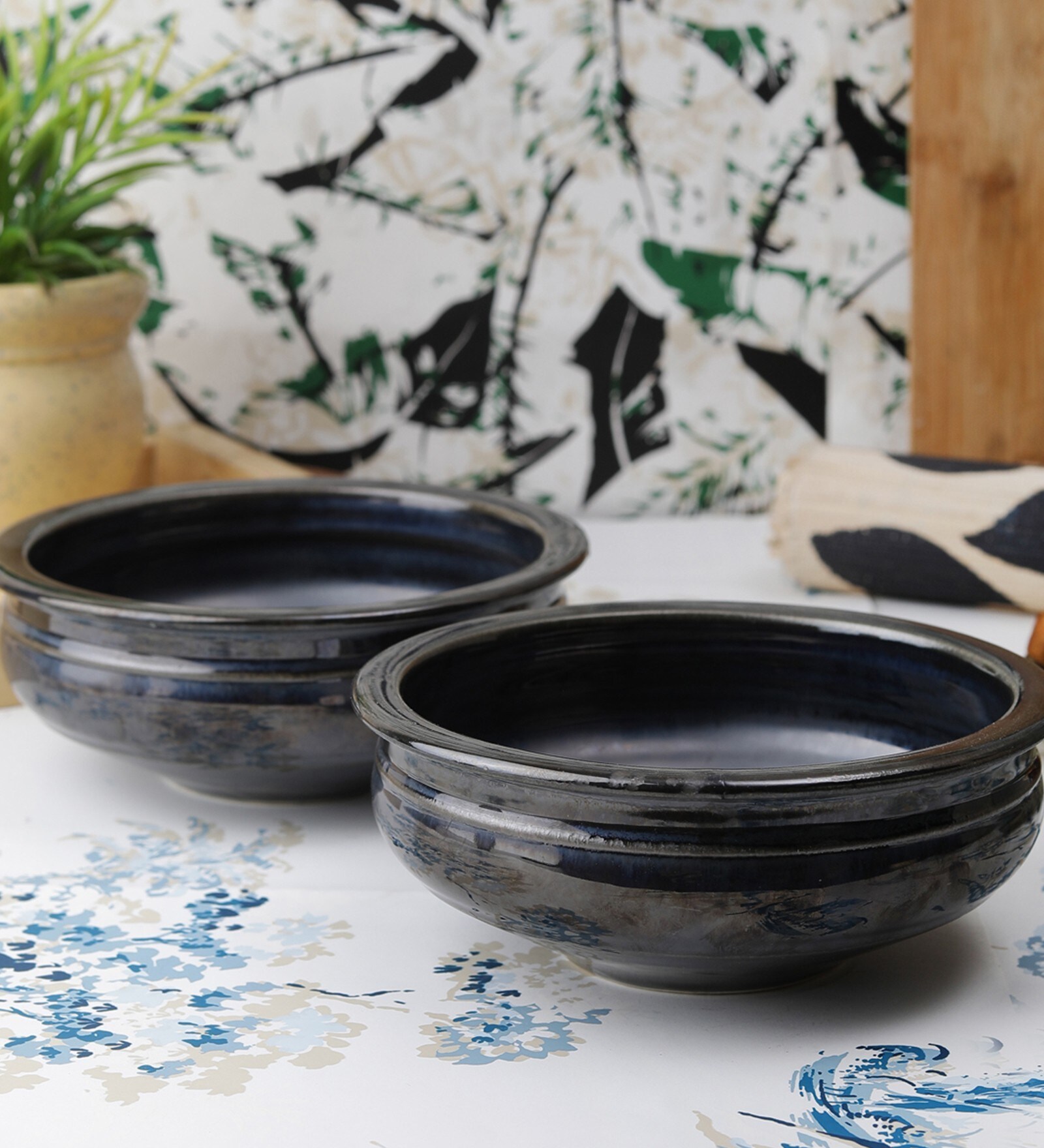 Buy 700 ML Ceramic Serving Bowls Set of 2 by VarEesha Online Serving Bowls Serving Bowls