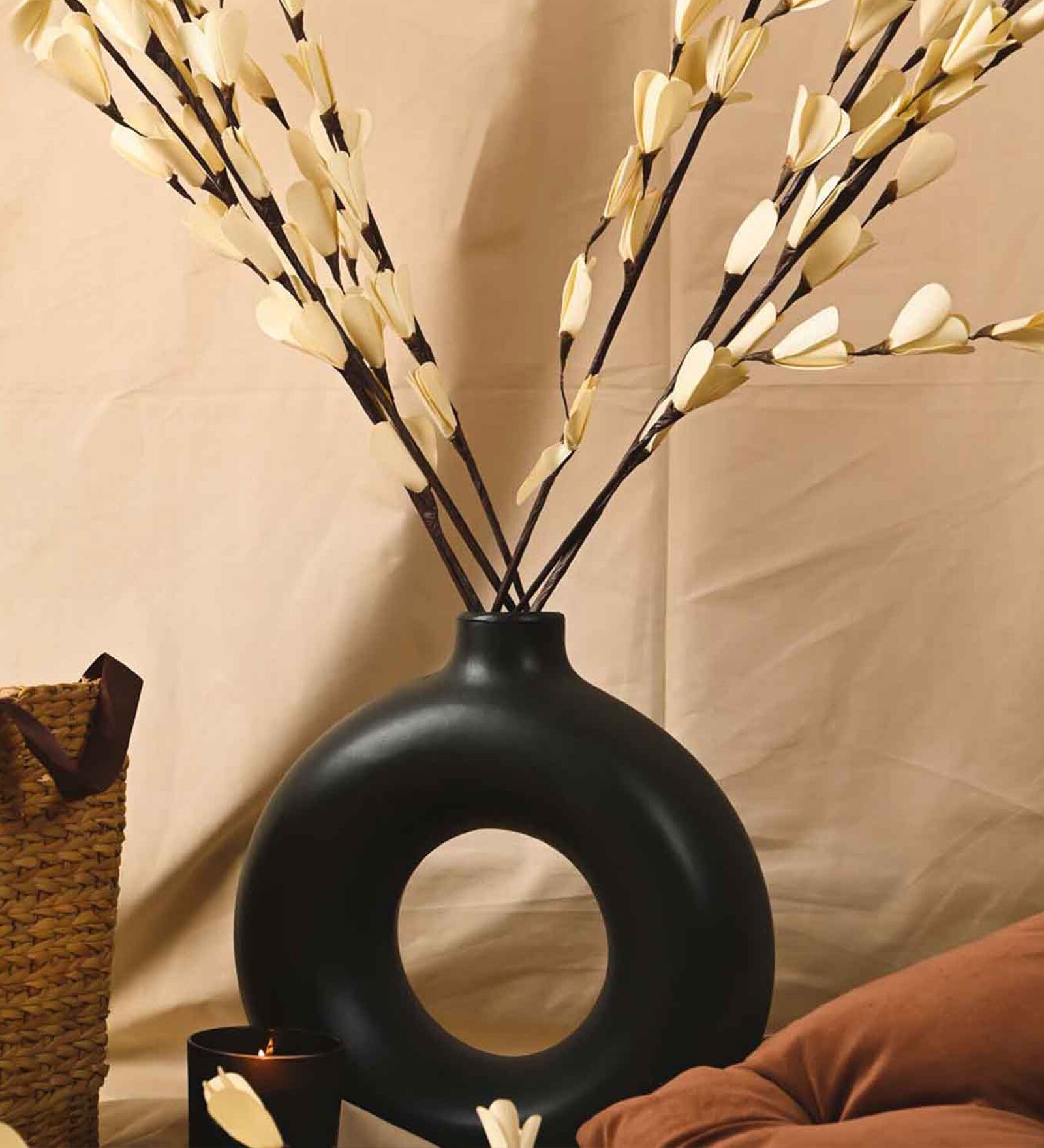 Black Ceramic Tinsley Table Vases