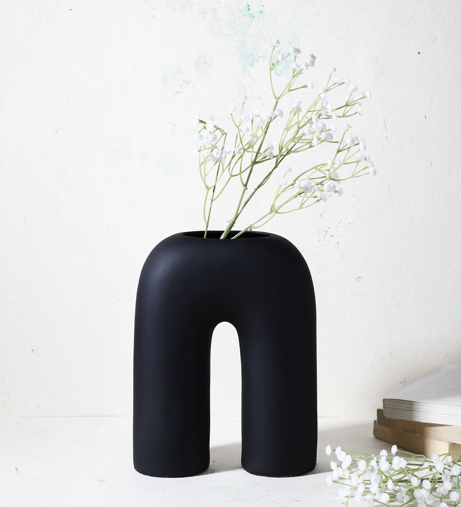 Black Ceramic Vase