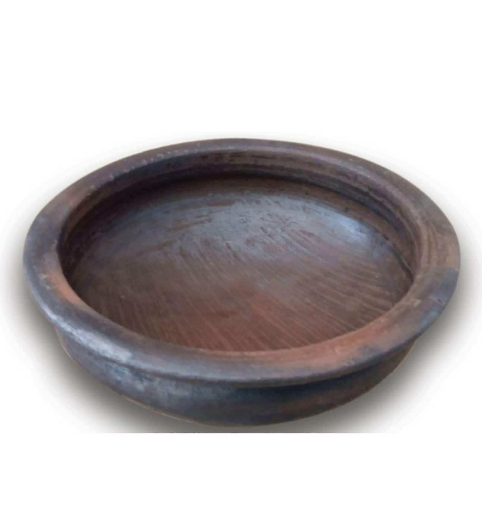 Traditional 1 Ltr Black Clay Cooking Pot