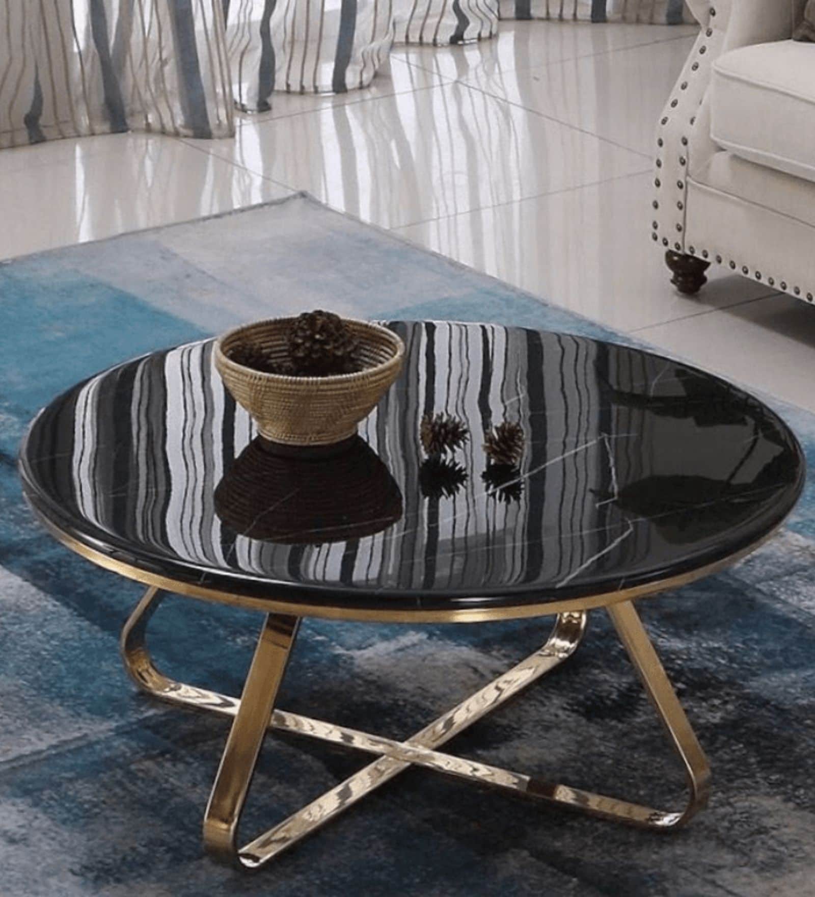 Black Coffee Table In PVD Finish