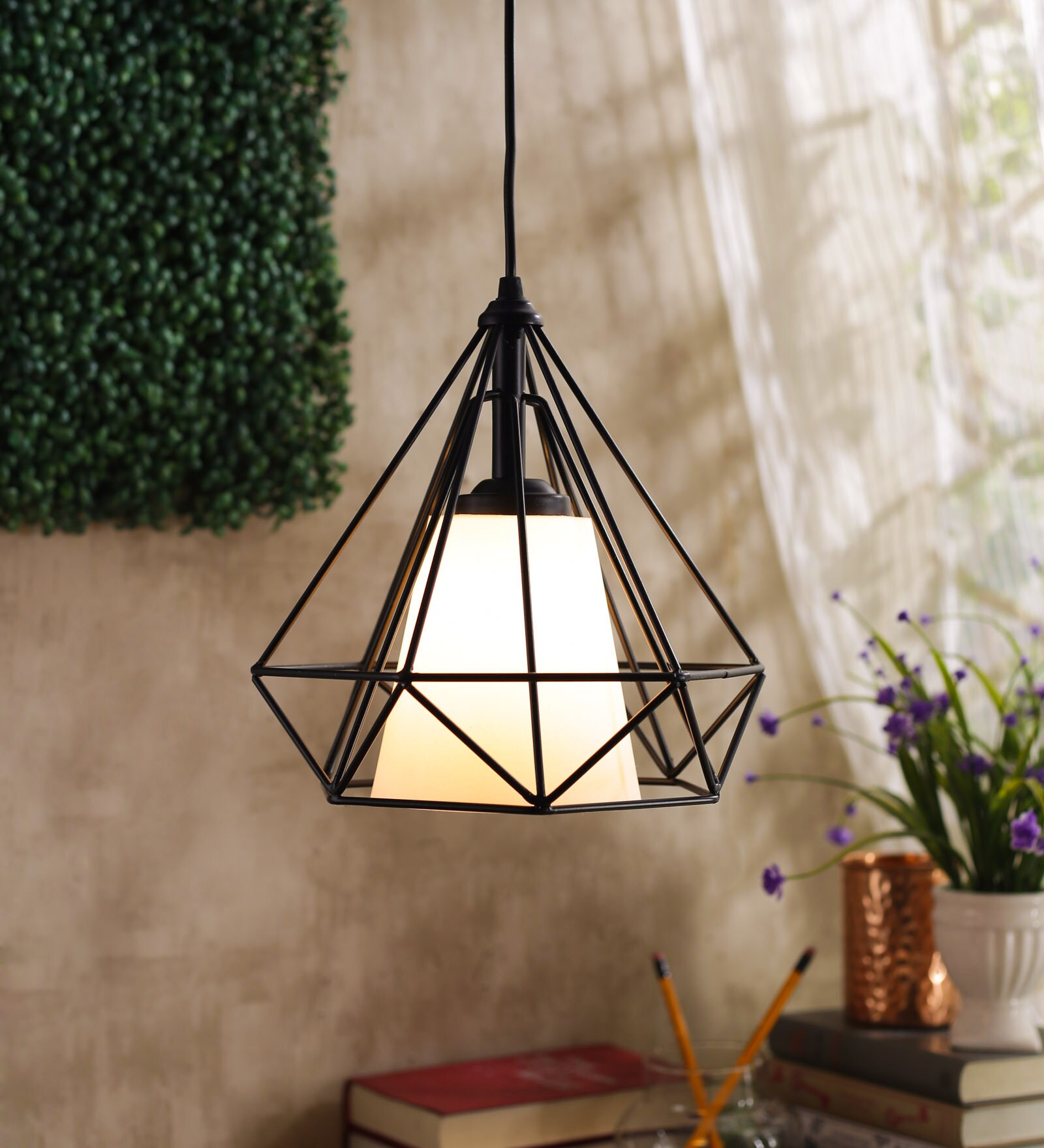 Felicity Black Metal Hanging Light