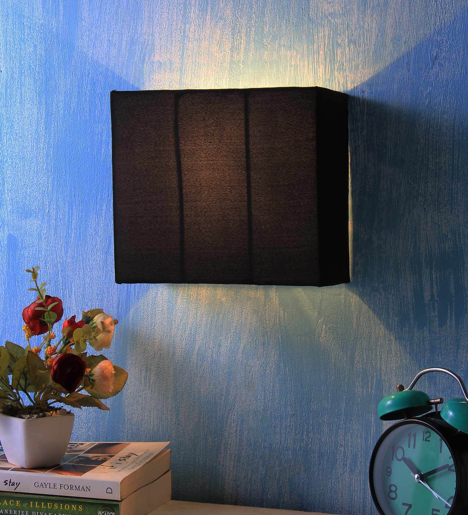 Porco White Fabric Flush Mount Wall Light