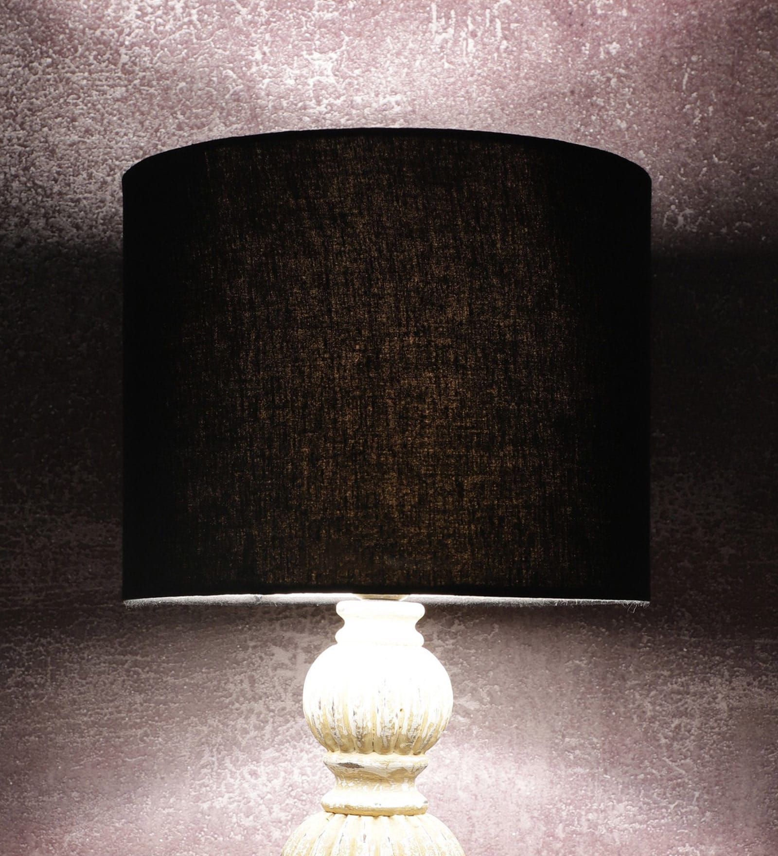 Genoa Black Cotton Fabric Solid Lampshade