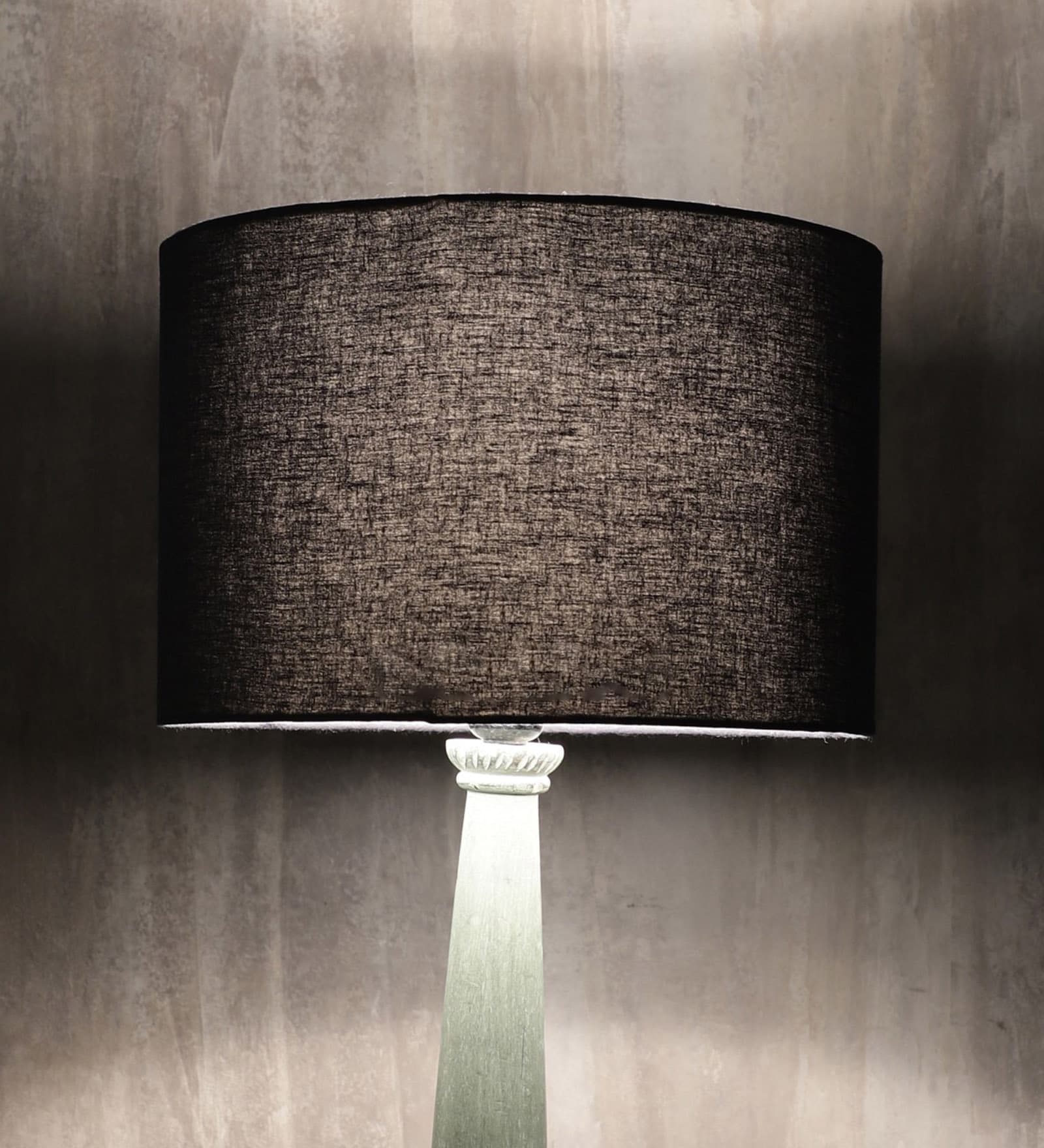 Algae Black Cotton Fabric Solid Lampshade