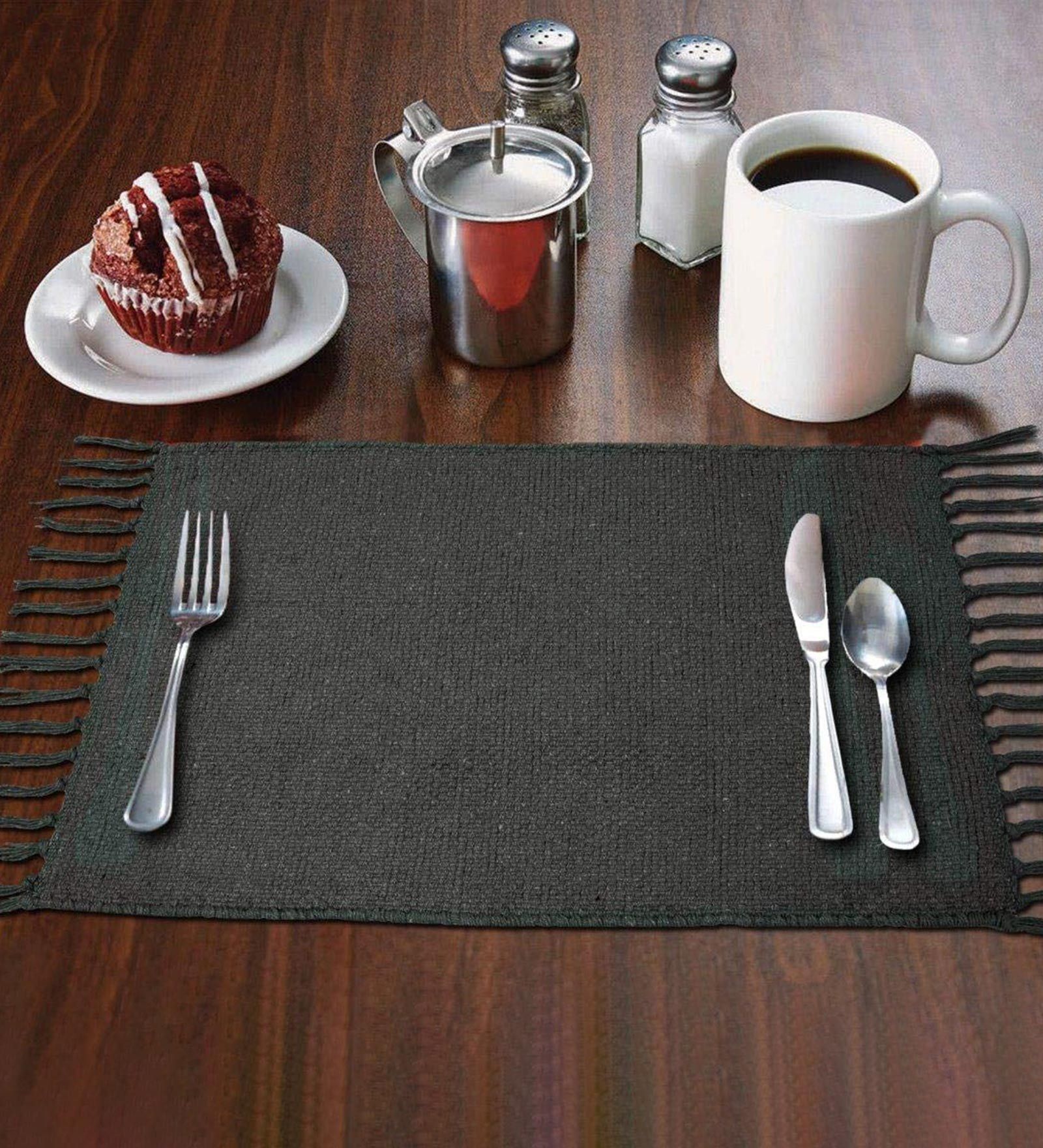 Guam (19x13) Grey Cotton (Set of 4) Placemat