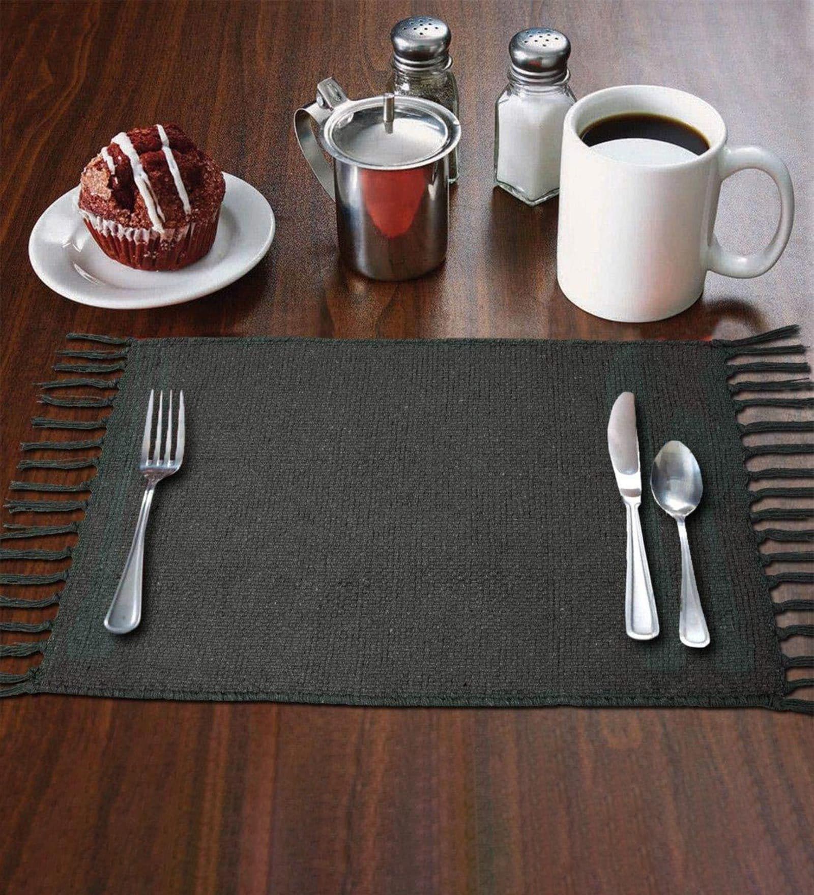 Izzy (19x13) Grey Cotton (Set of 6) Placemat