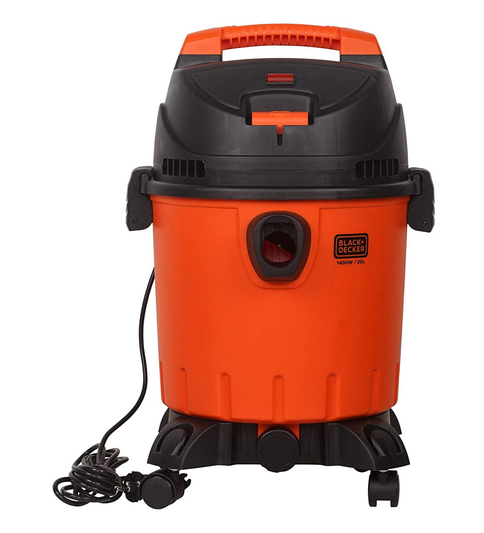 BLACK+DECKER WDBD20 20 Litres 1200W Wet and Dry Vacuum Cleaner and Blower with HEPA Filter and Reusable Dustbag in Red & Grey Colour