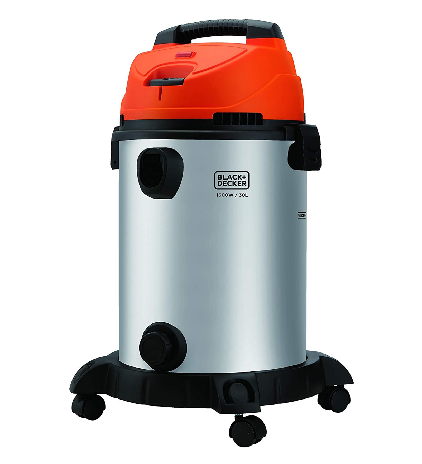 BLACK+DECKER WDBDS30 30-Litre 1600W Wet and Dry Vacuum Cleaner and Blower with HEPA Filter and Reusable Dustbag in Red Colour