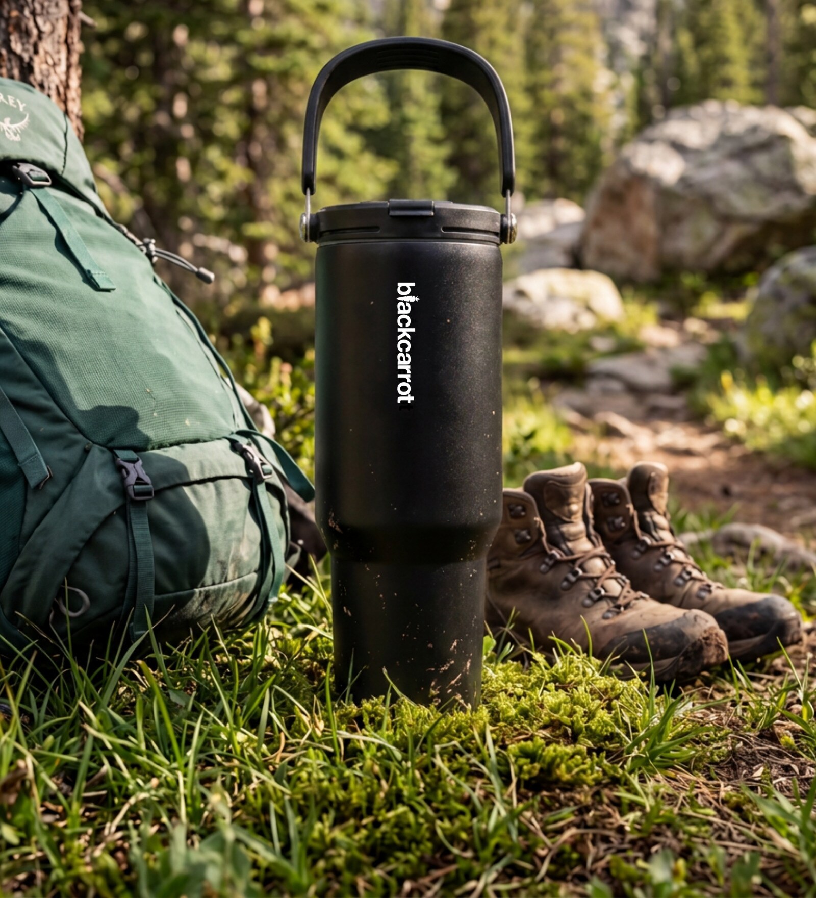 Black DualSip Stainless Steel Double Wall Insulated Tumbler 1.2 Litre