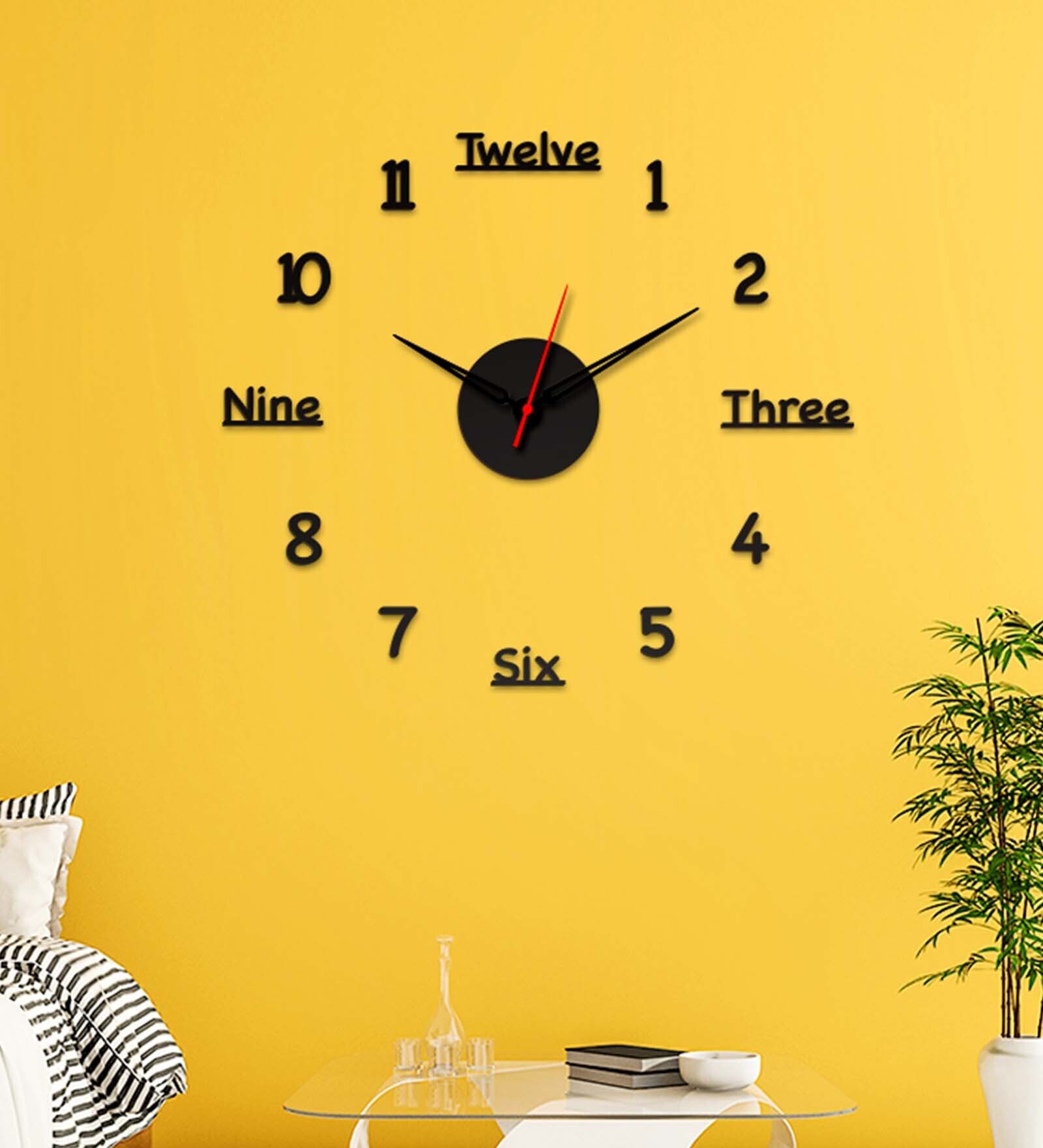 Buy Black Engineered Wood Analog Wall Clock By WallMantra at 41 OFF by