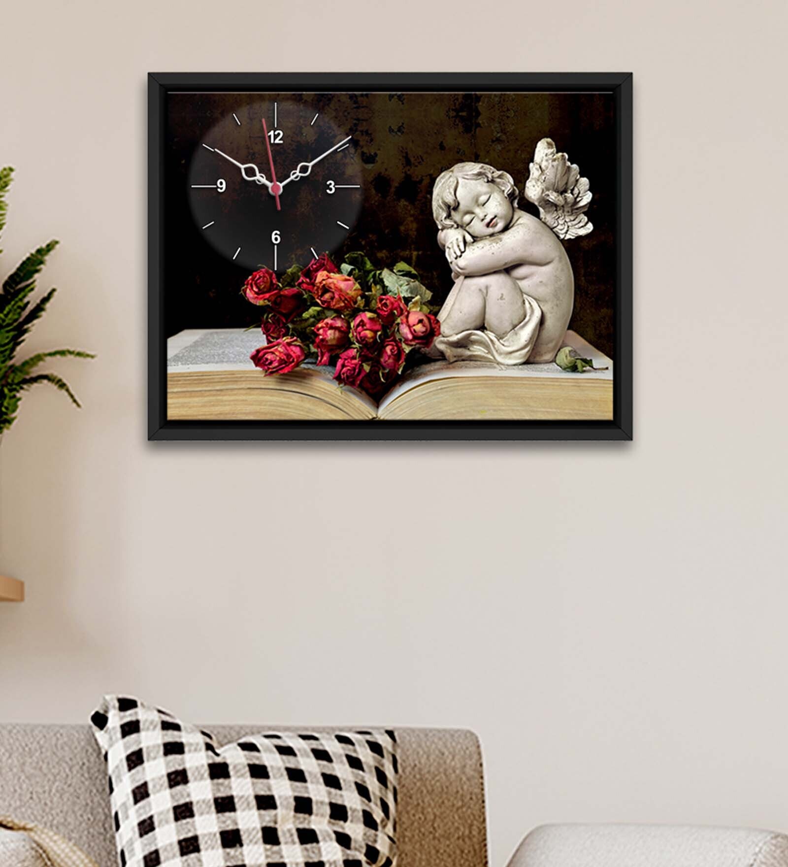 Buy Black Engineered Wood Analog Wall Clock By WallMantra at 41 OFF by