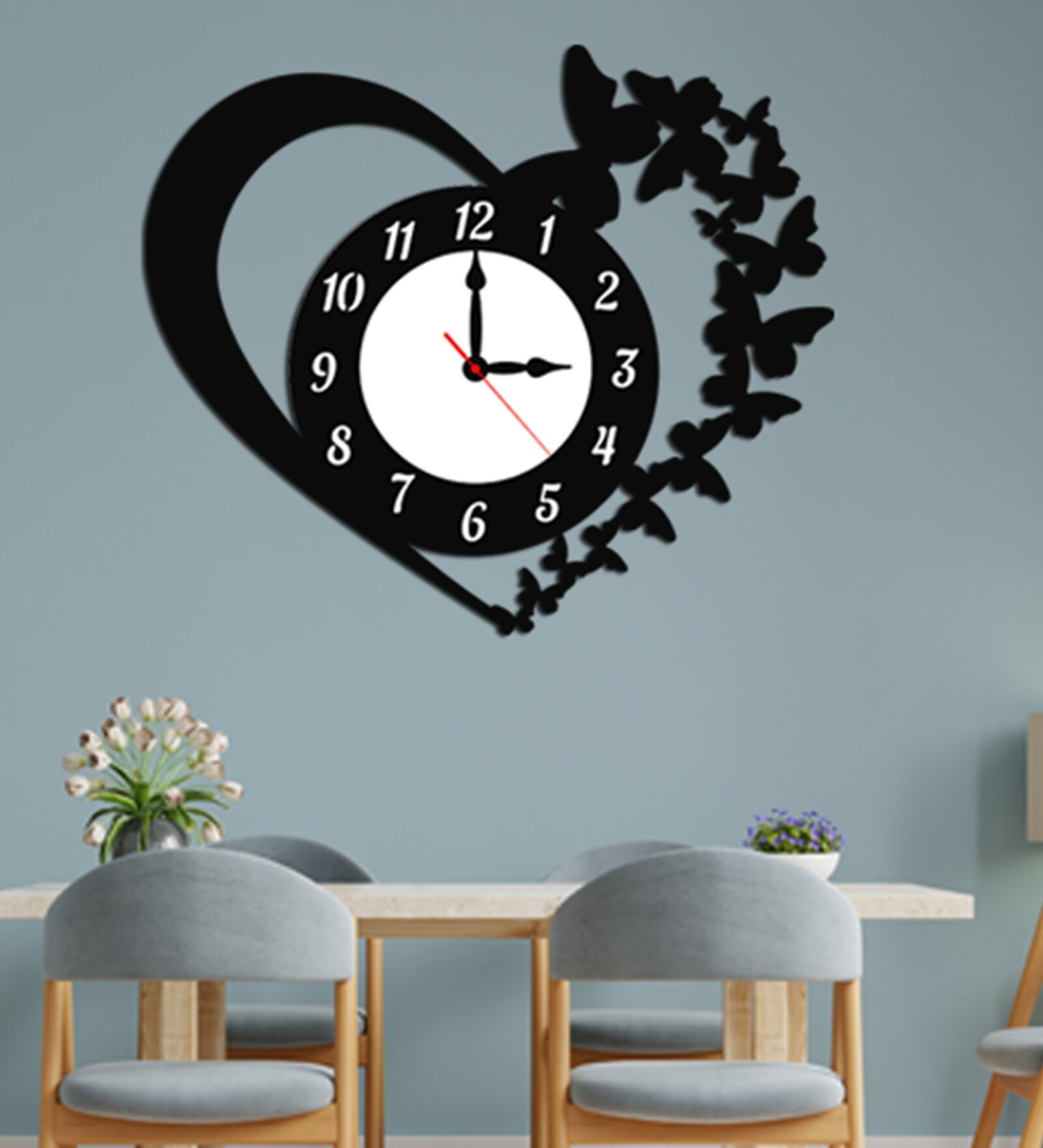 Buy Black Engineered Wood Analog Wall Clock by DecoreMantra at 54 OFF