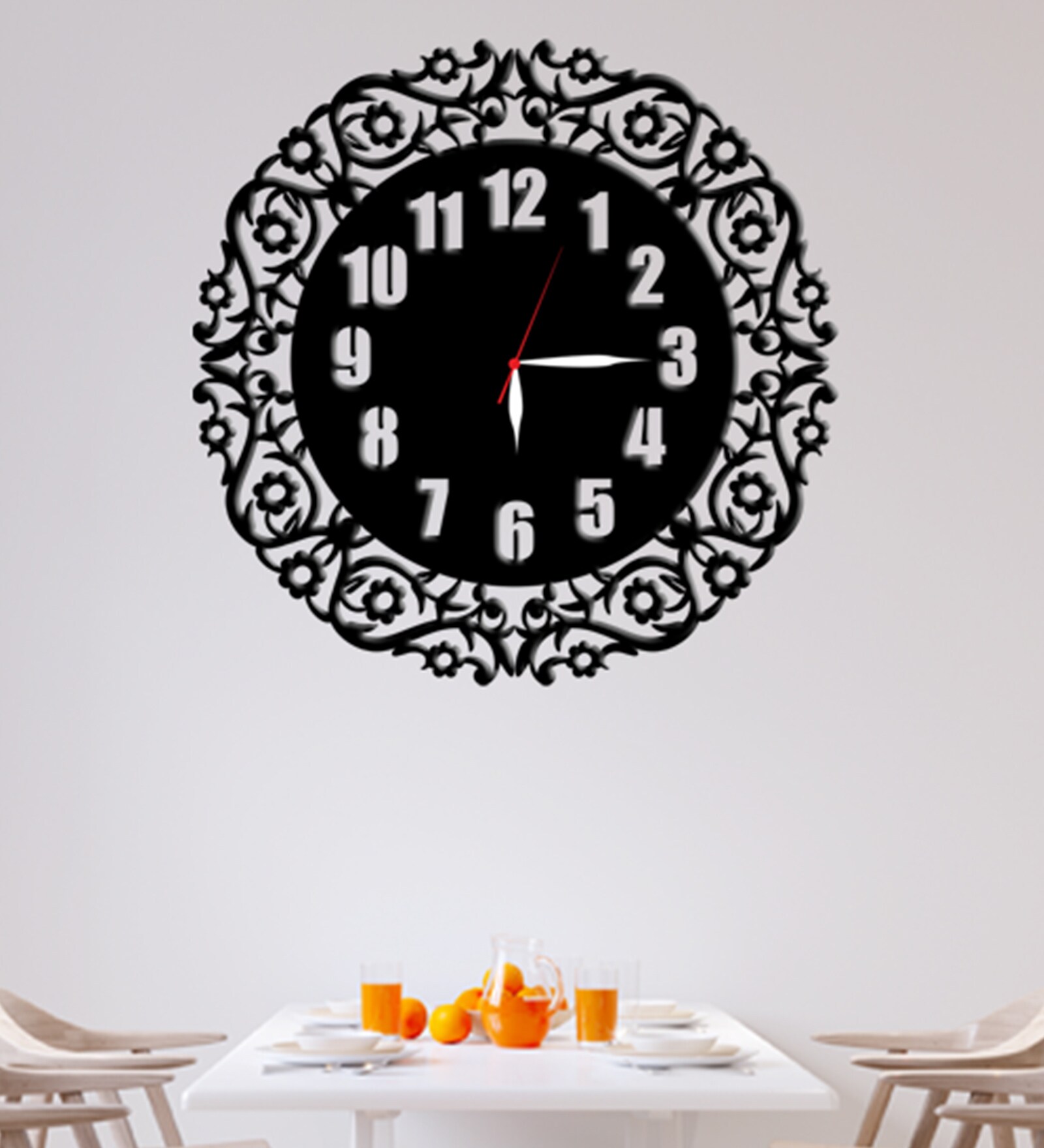 Buy Black Engineered Wood Analog Wall Clock by DecoreMantra at 54 OFF