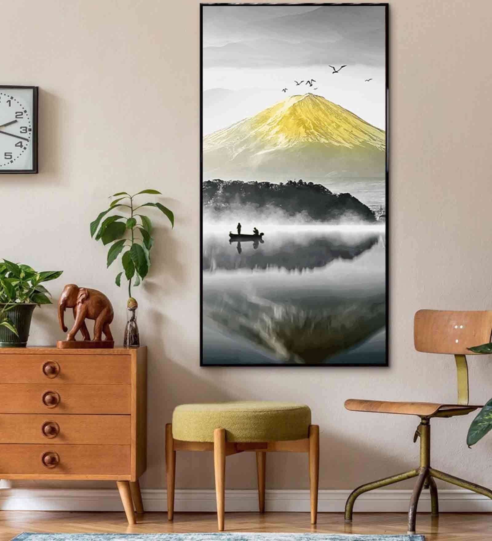 Multicolour Engineered Wood Art Print
