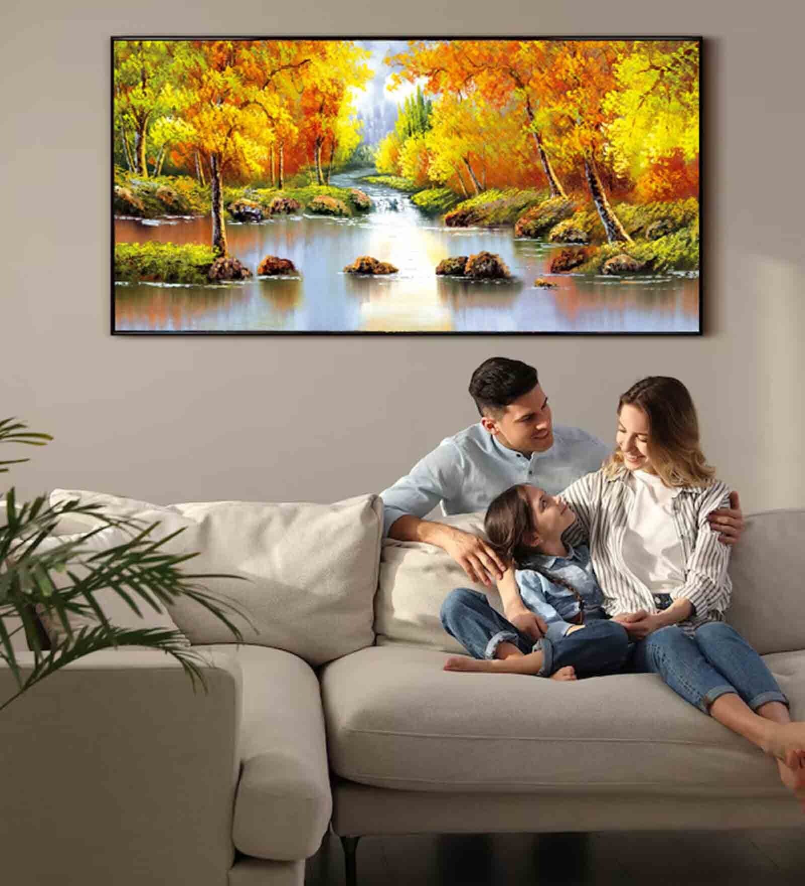 Multicolour Engineered Wood Art Print